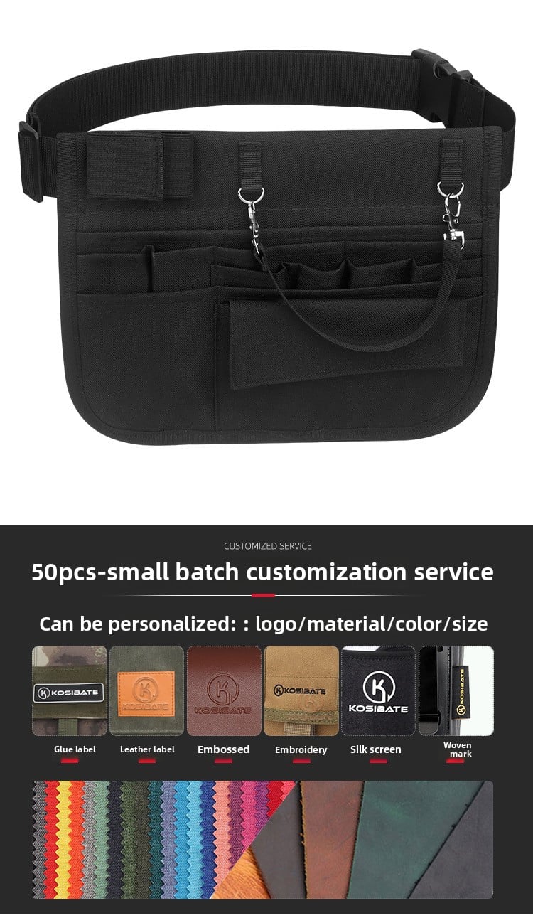 product wessleco multifunctional nurse bag portable waist bag for hotel cleaning household medical supplies cosmetics nylon zipper logo-7
