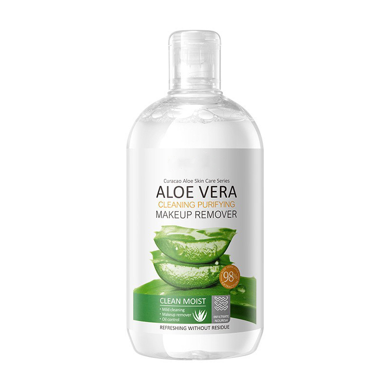 Private Label Natural Make-Up Removal Facial Cleansing Aloe Vera Cleansing Water 490ml Hot Spring Mineral Micellar Water