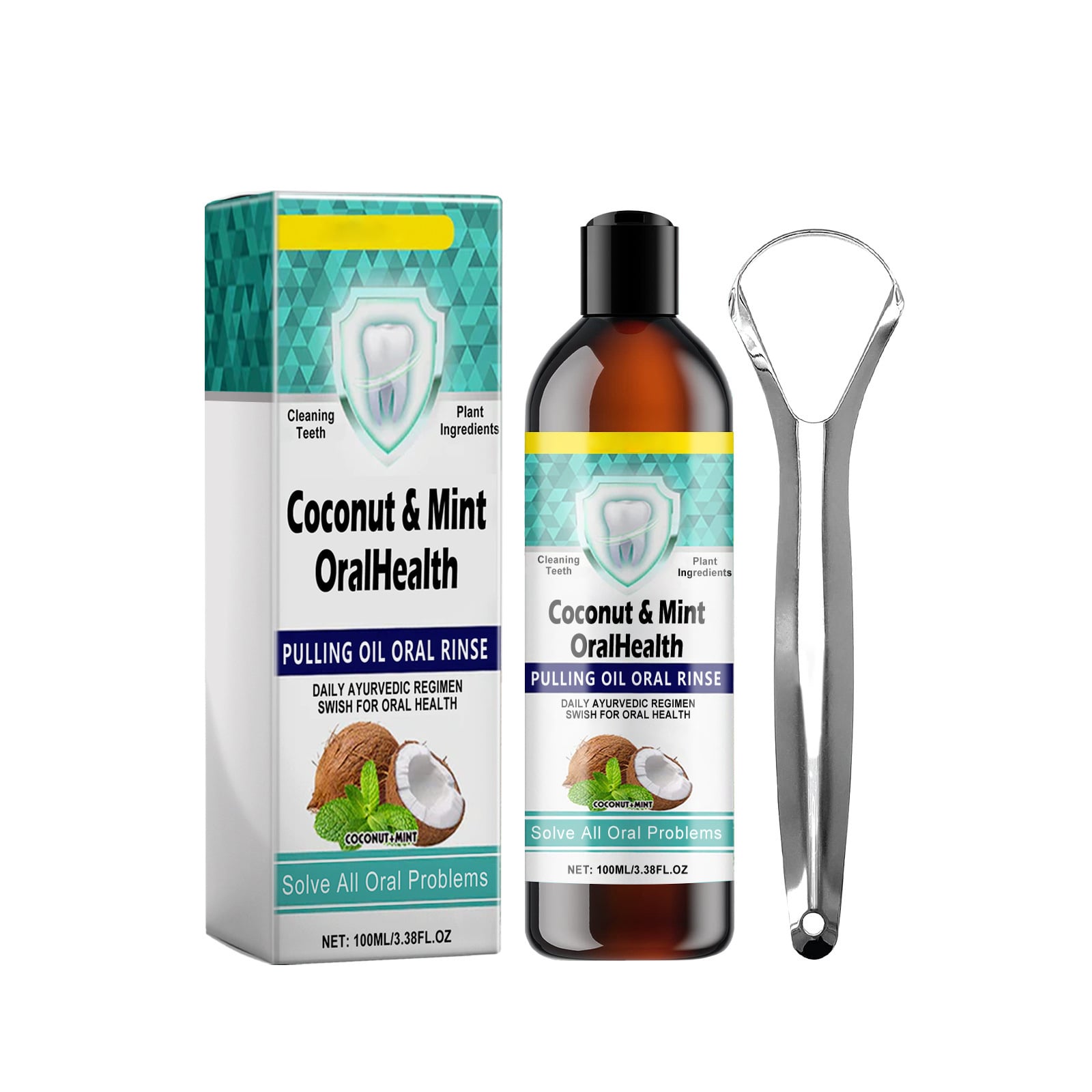 Coconut Oil Mouthwash Remove Stains, Beautify Teeth, Freshen Breath, Clean Mouth, Care For Gums