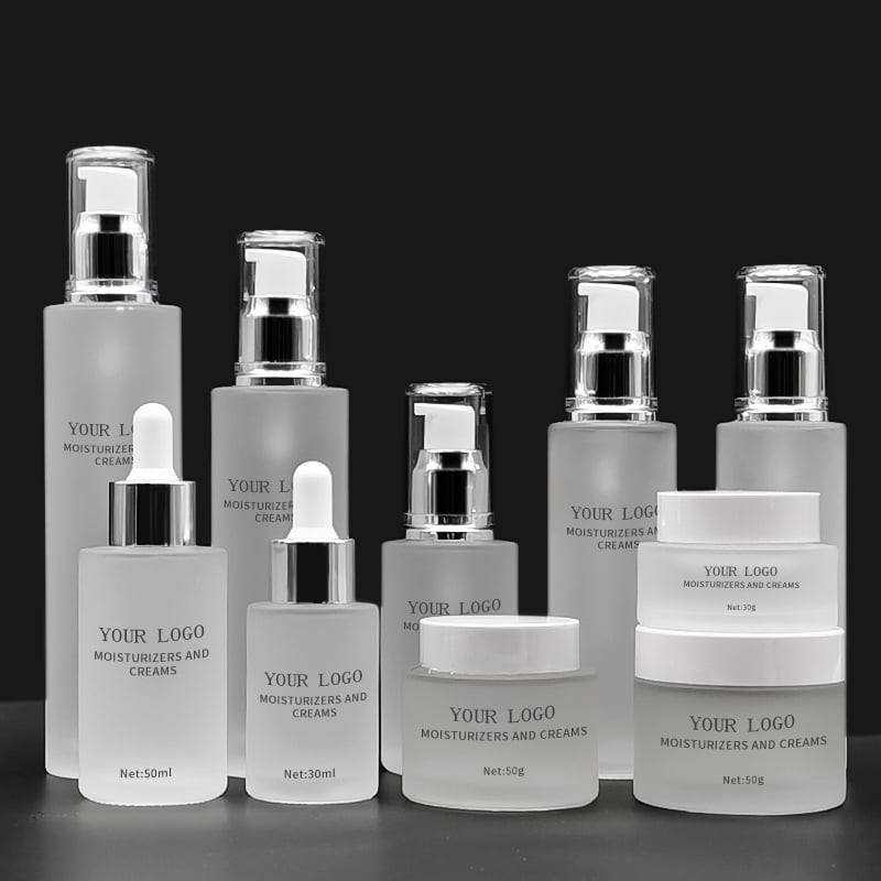 What decoration could we make on cosmetic glass bottle