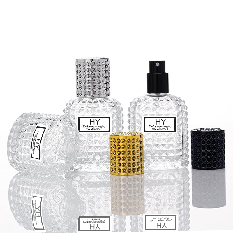 Unique vintage glass perfume bottles perfume bottle with pump HY-193