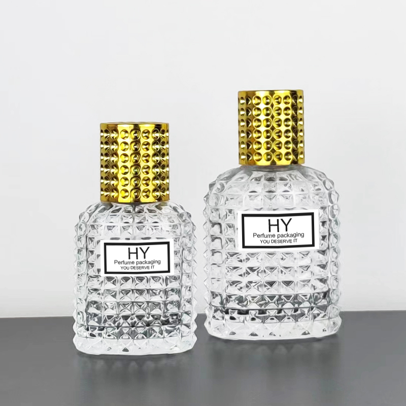 Unique vintage glass perfume bottles perfume bottle with pump HY-193