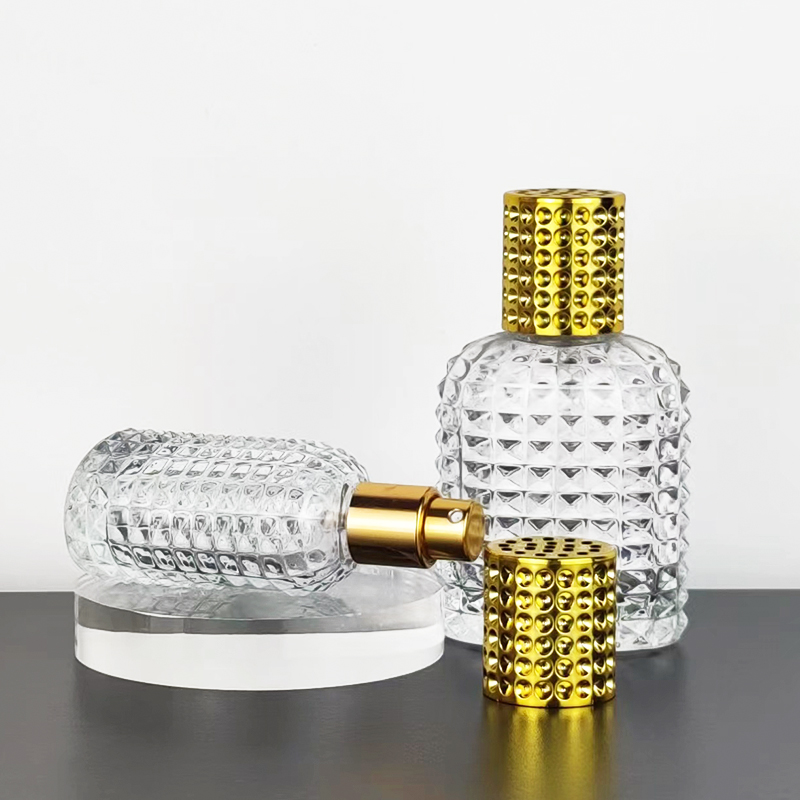 Unique vintage glass perfume bottles perfume bottle with pump HY-193