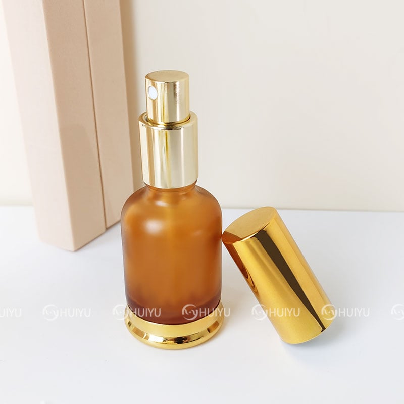 Cosmetic Spray Bottle Serum Essential Hair Oil Pump Glass Bottle HY-1849