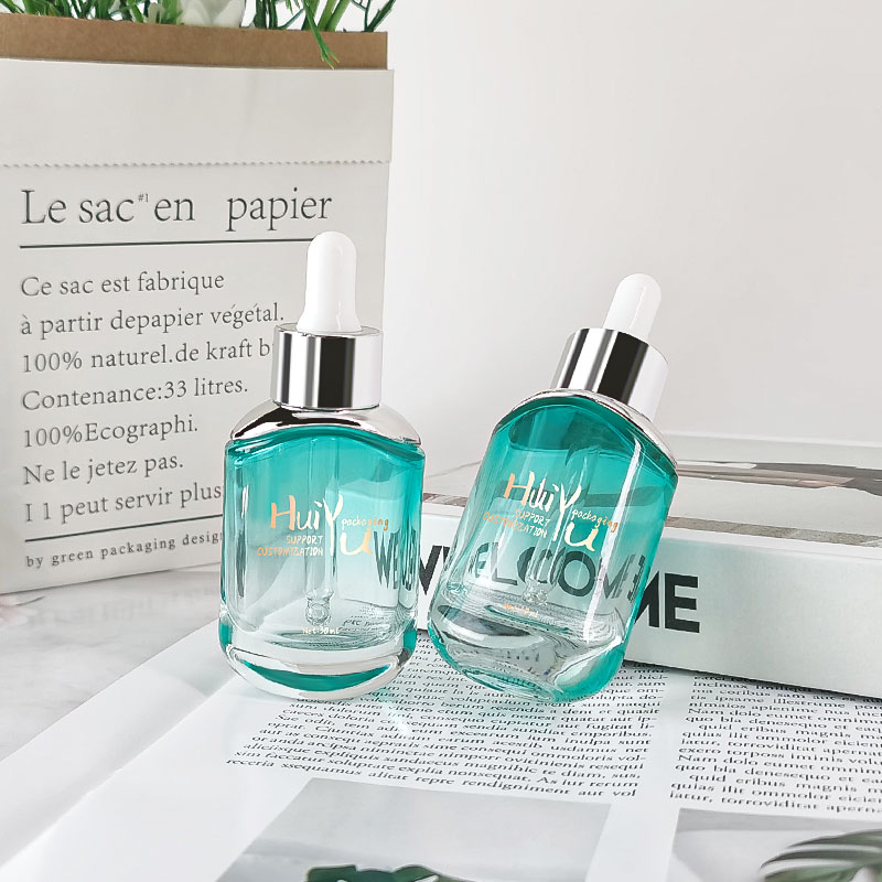 Clear Serum Glass Empty Dropper Essential Oil Bottle Cosmetic Packaging HY-1815