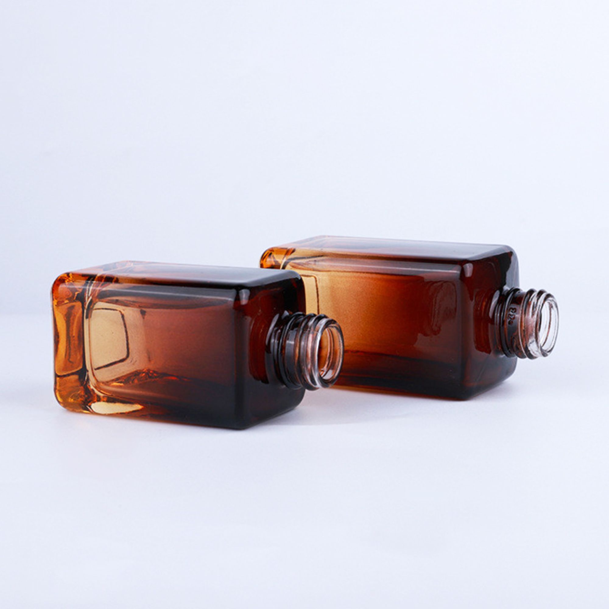30ml 50ml Rectangular Amber Brown Glass Dropper Bottle For Essential Oil HY-466