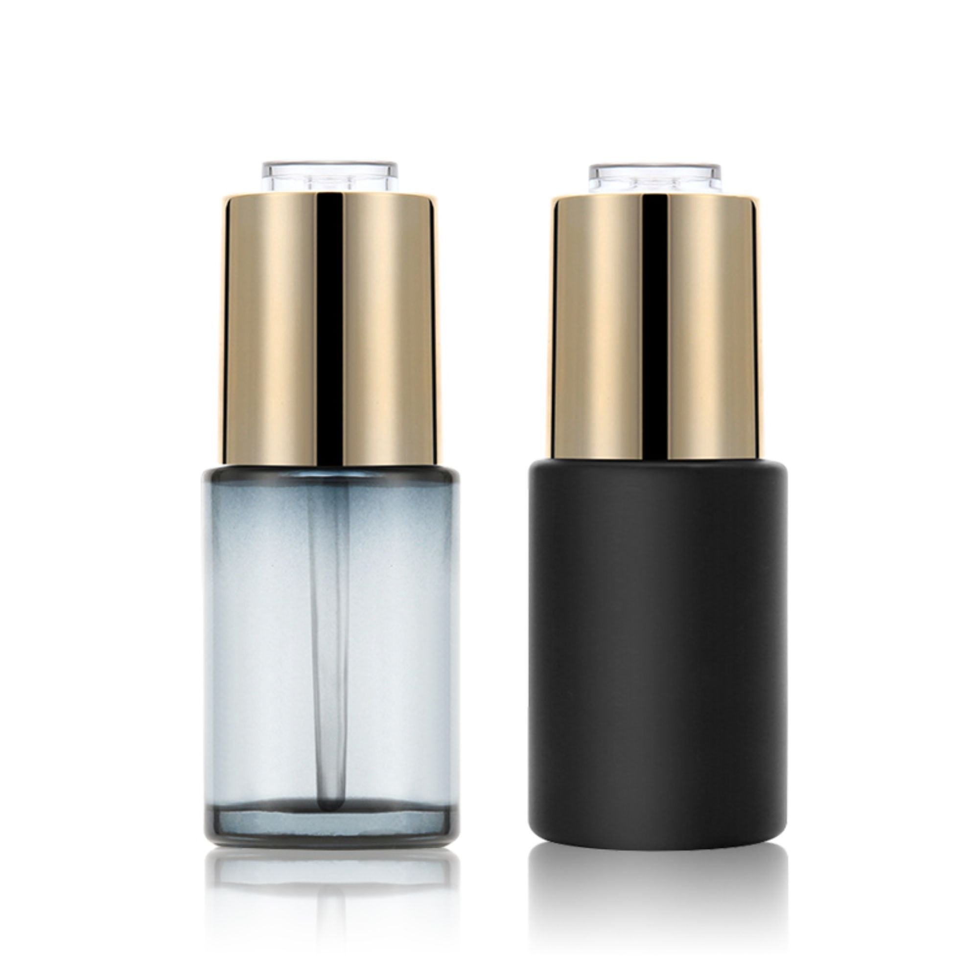 Gold silver color cap glass Cosmetic serum bottle HY-139