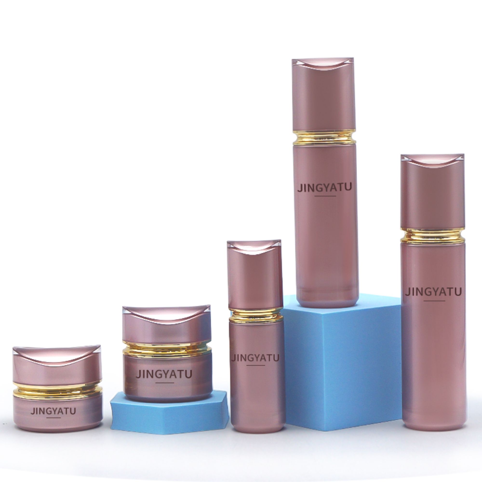 Cosmetic Oblique shoulder Screw Lid Glass Bottle empty HY-2380