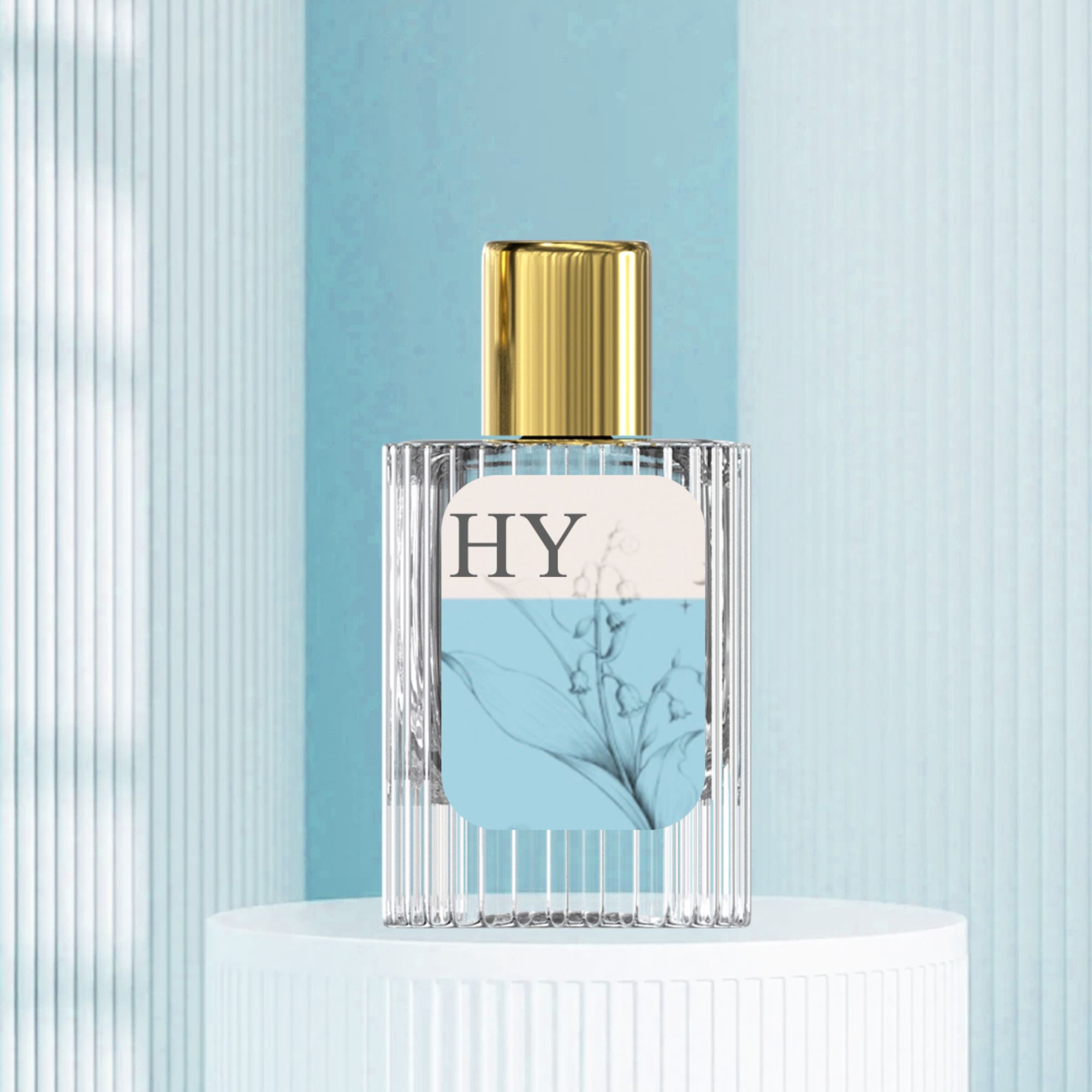 Wholesale 50ml Round Glossy Clear Glass Perfume Bottle with Cap HY-P302