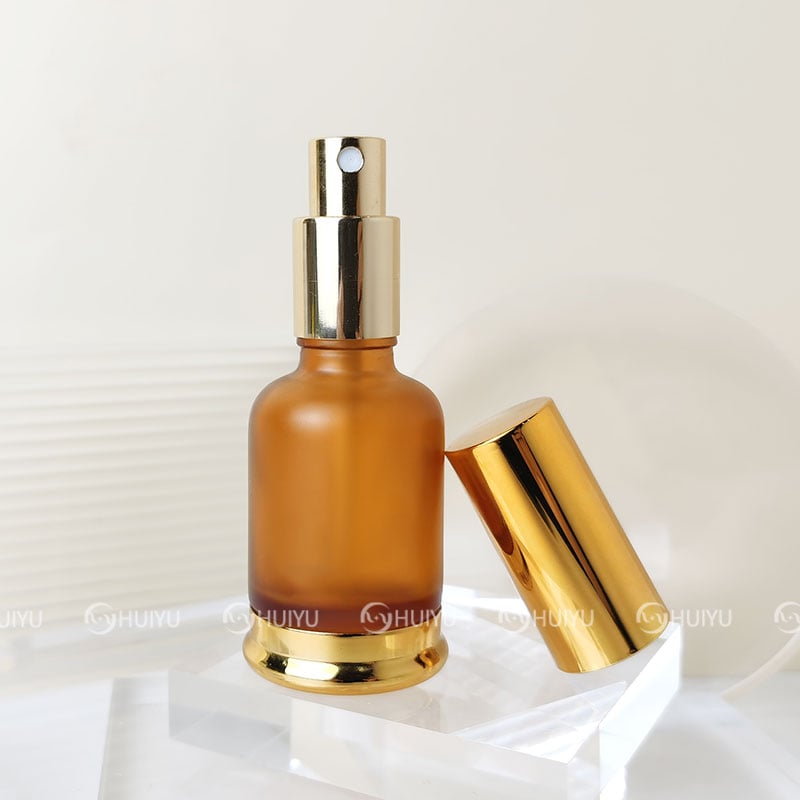 Cosmetic Spray Bottle Serum Essential Hair Oil Pump Glass Bottle HY-1849