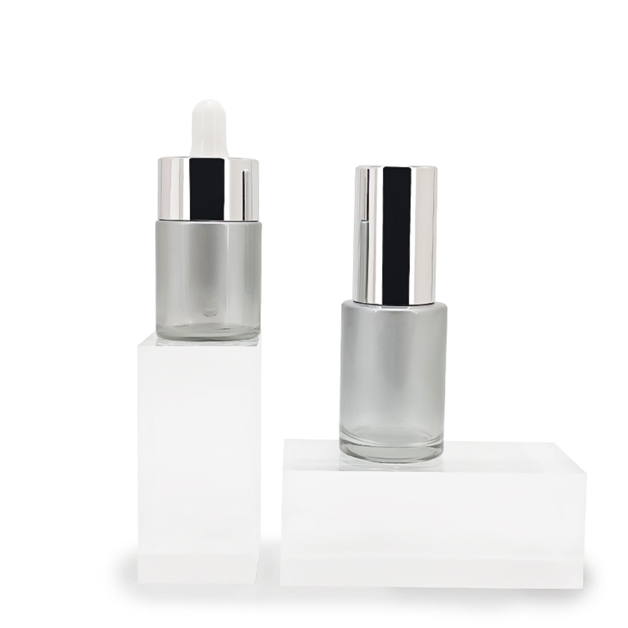 Luxury Glass Bottle 30Ml 20Ml Plating Glass Cosmetic Containers HY-1838