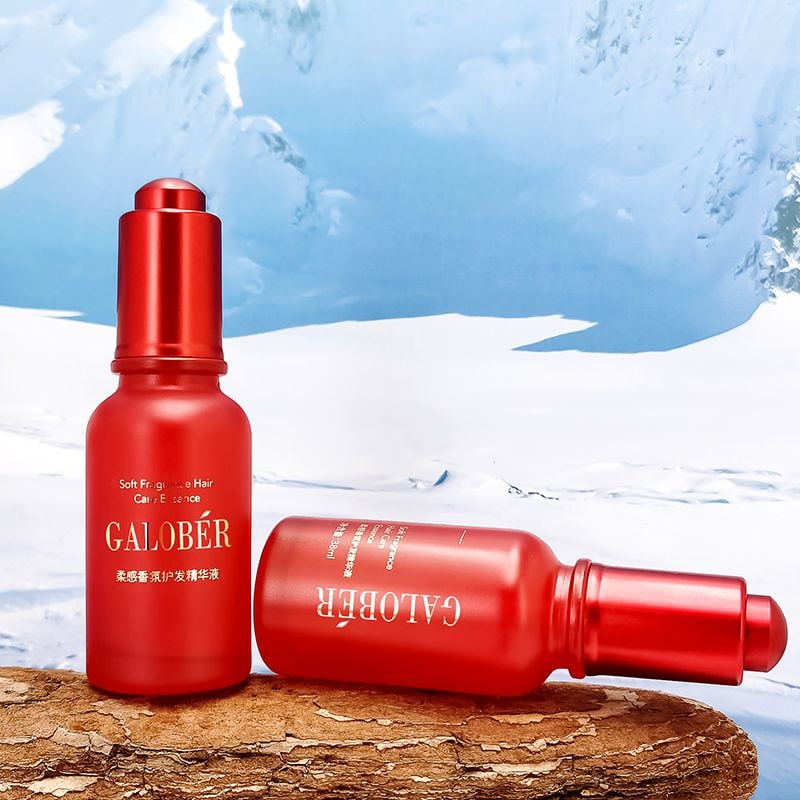 Alta Qualità Bottiglia di Vetro da Serum con Gocciatore per Olio Essenziale Rosso Puro Vuota con Pipetta HY-1869