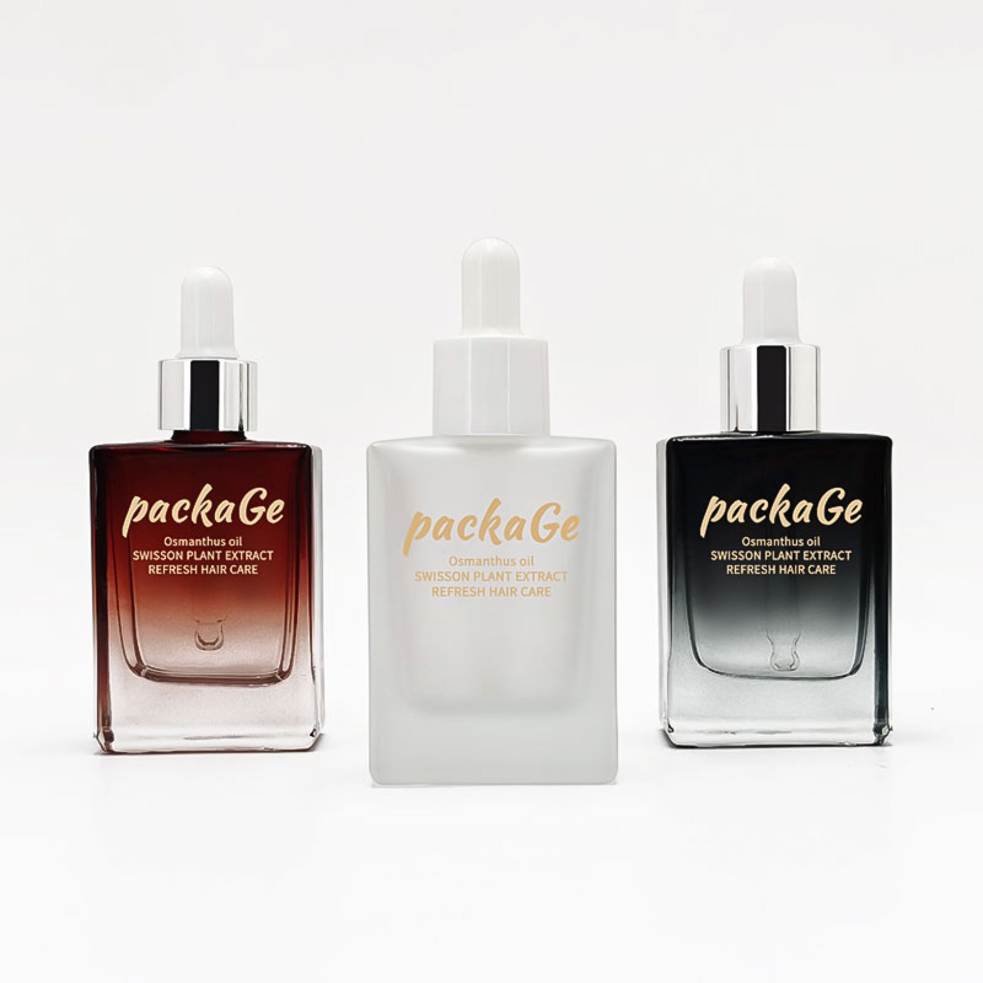 Square Serum Glass 1oz Dropper Bottle 30ml Oil HY-97453