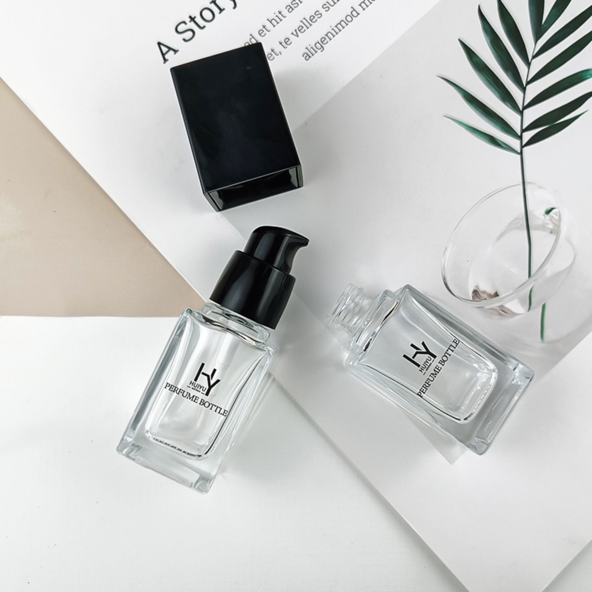 Hot style 30Ml 20Ml Perfume Mist Spray Square Glass Packaging HY-P325