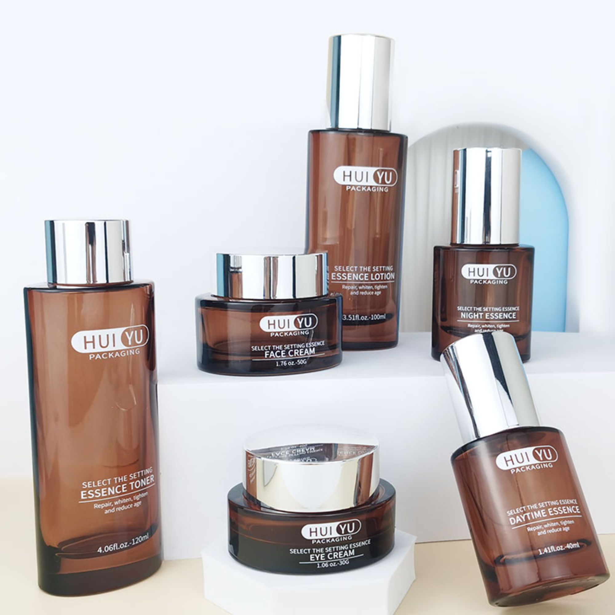 Skin care packaging containers luxury toner bottle set HY-2399