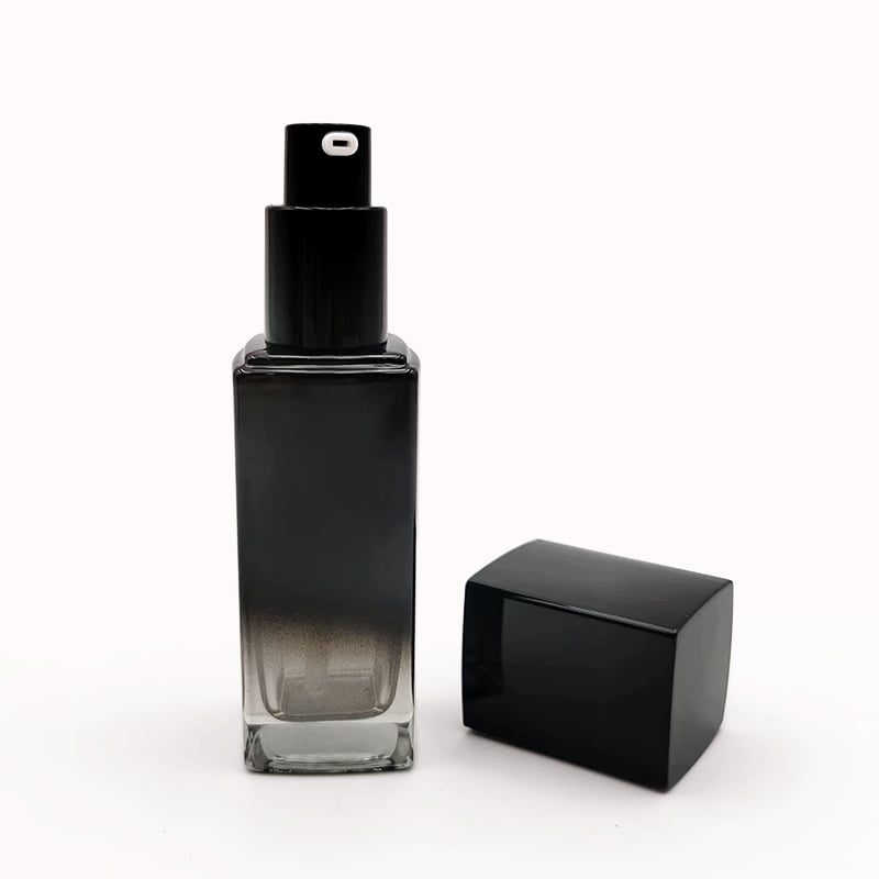 cosmetic fierkant swart skoarflakken verpakking glas Set HY-2342
