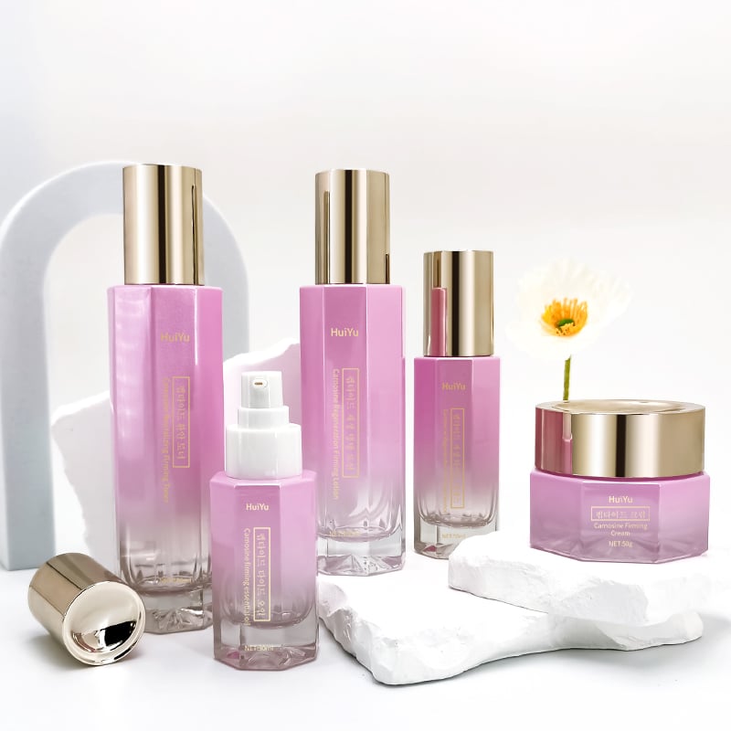 Custom empty cosmetic lotion toner pump bottle and cream jar  HY-2416