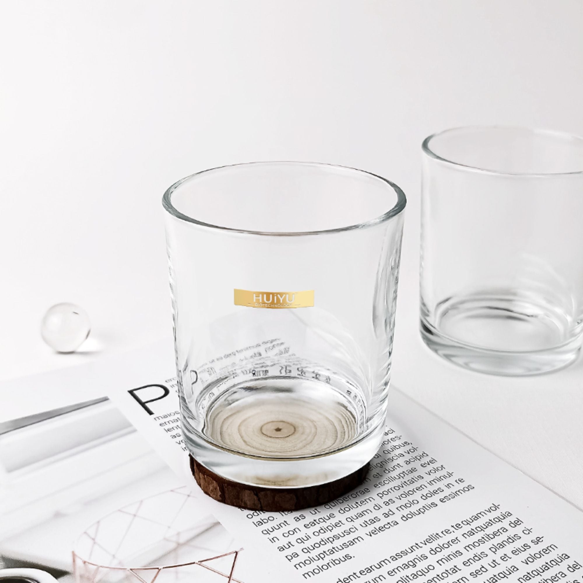 Multi Functional Glass Candle Wide Mouthed Cup jar HY-F201