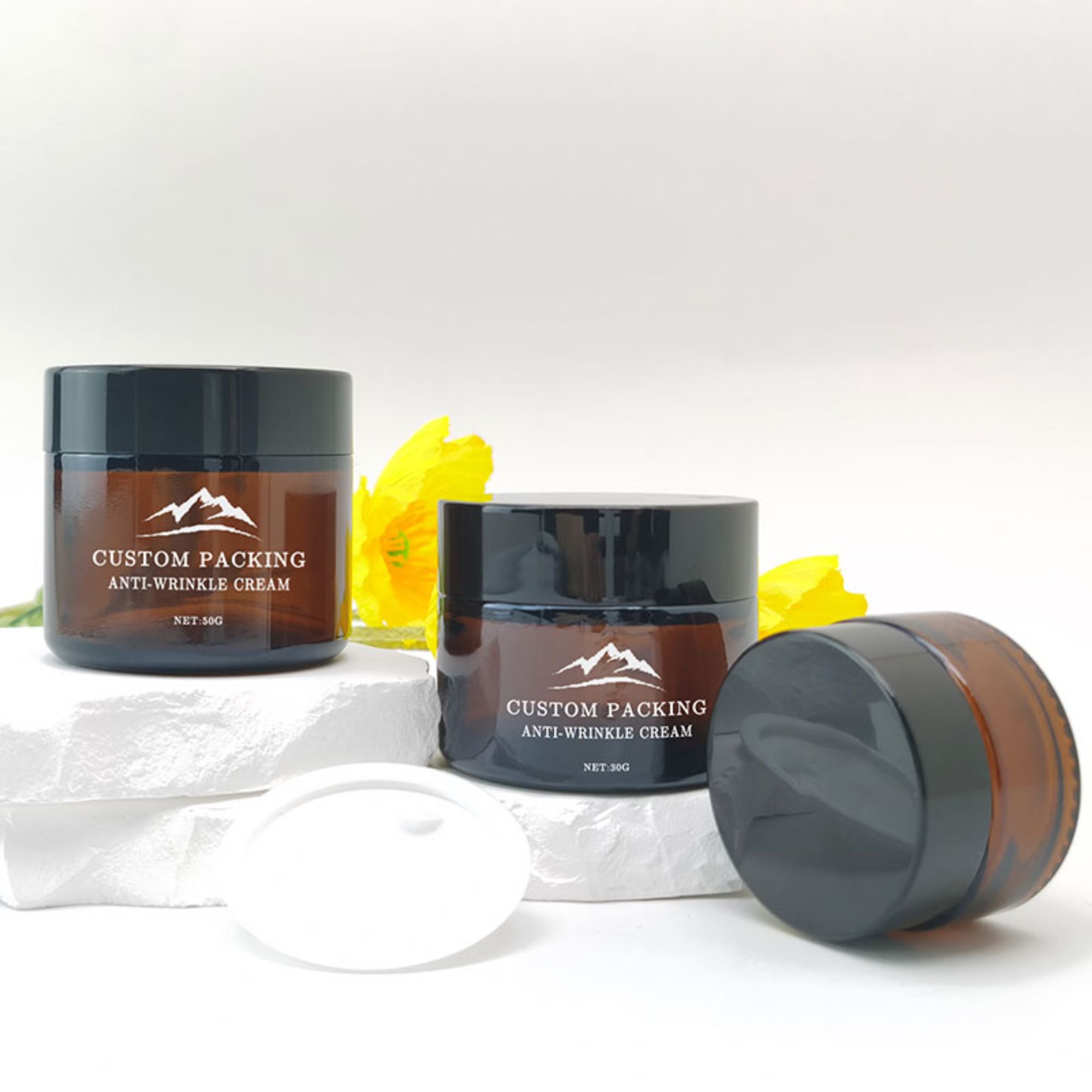 Basic Style Cosmetic Glass Jar HY-1801