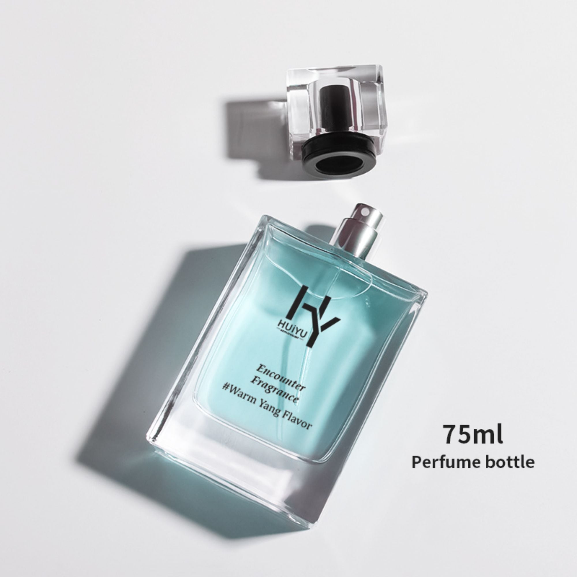 Popular mini perfume bottles blue square empty perfume bottle package HY-206