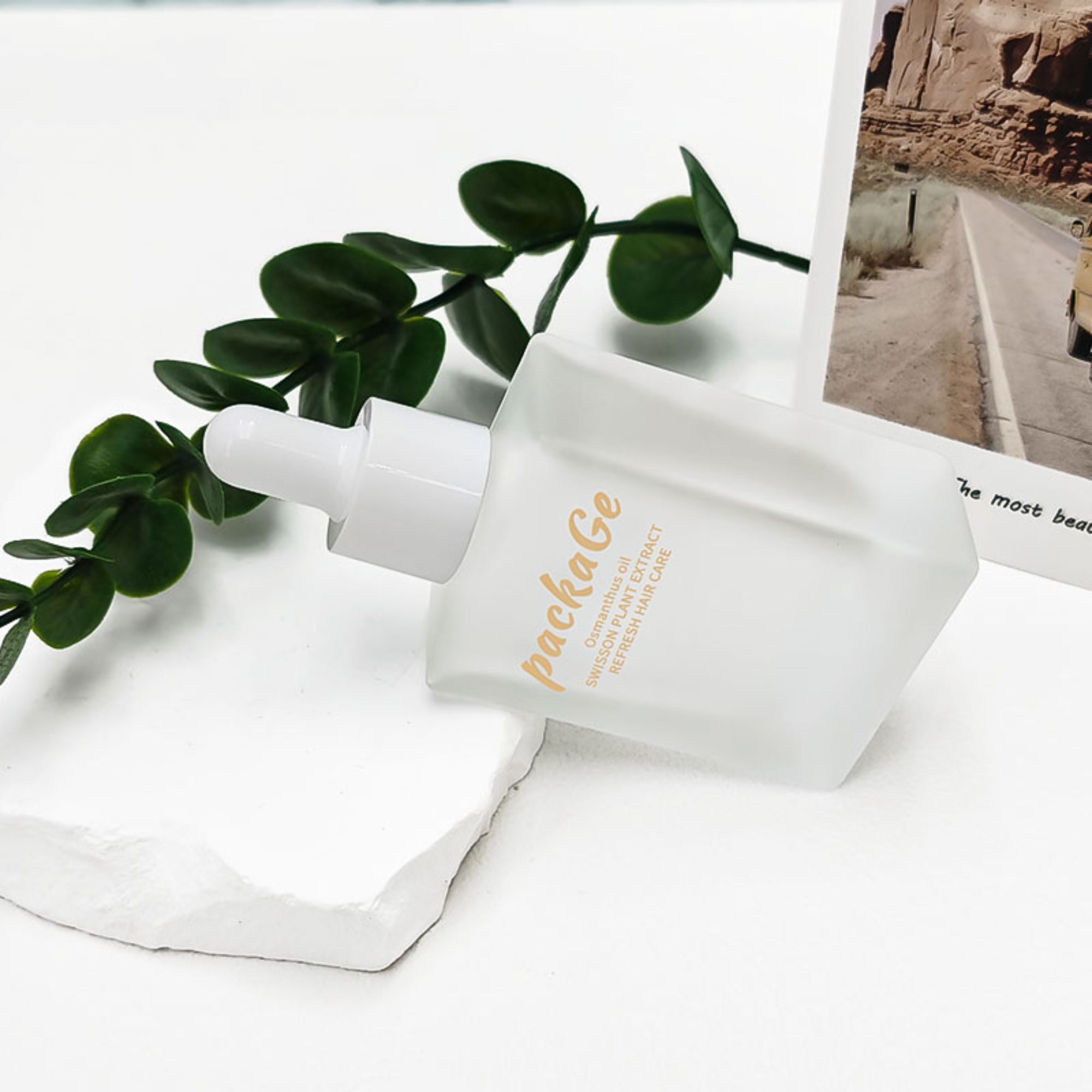 Square Serum Glass 1oz Dropper Bottle 30ml Oil HY-97453