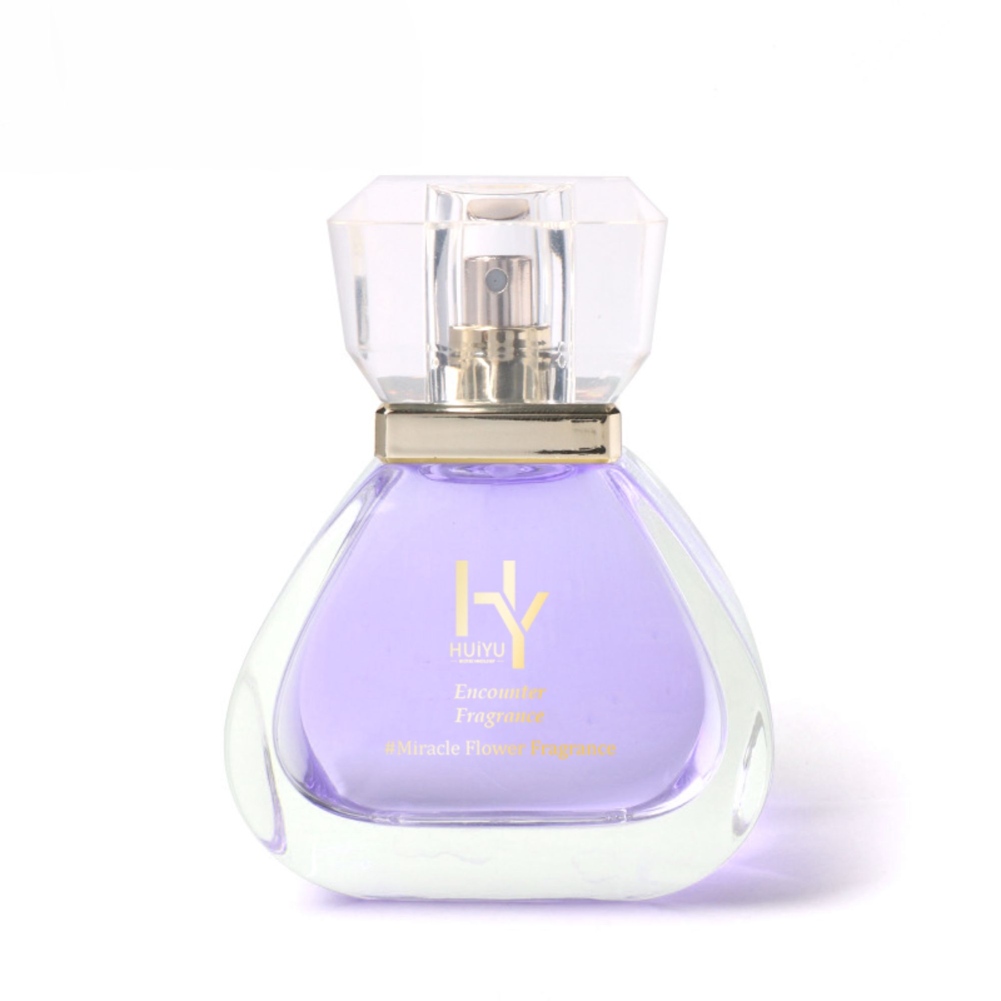 New Design Elegant Unique Glass Bottle Custom Logo Cosmetic Perfume Bottles HY-226