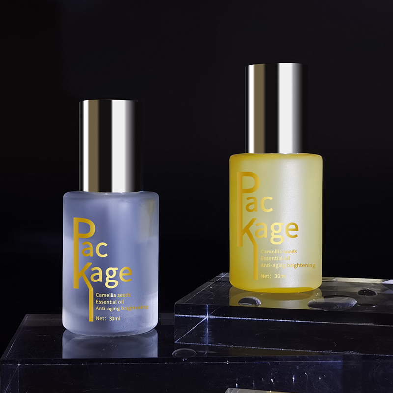 Gennemsigtig frostning 30 ml Serum Glasflasker Trådfuld Pakkeflaske med Trykkes Cap HY-1858