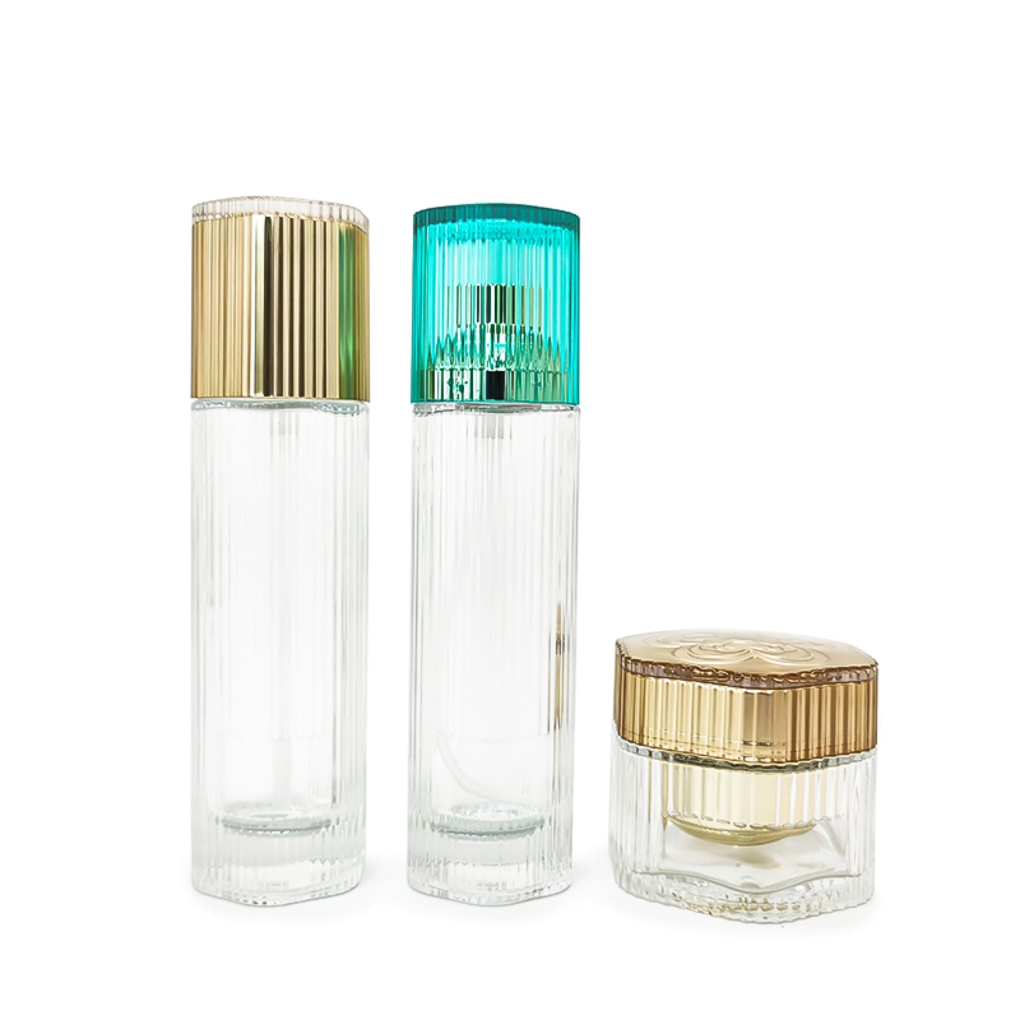 مجموعه شیشه‌ای خالی کسومتیک با خطوط شفاف HY-2432
