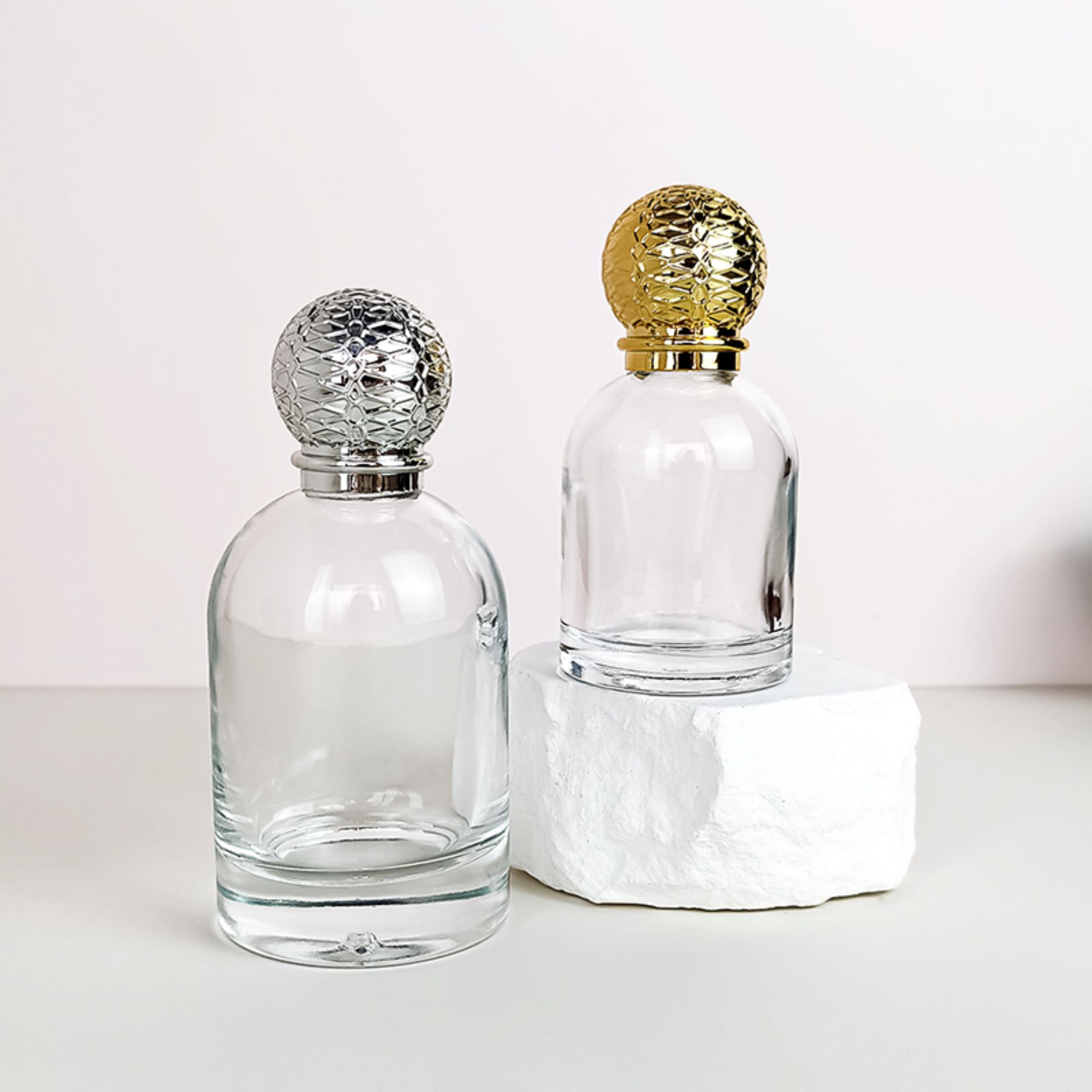 New Design Transparent 30Ml 50Ml 100Ml Glass Fragrance Bottles  HY-P306
