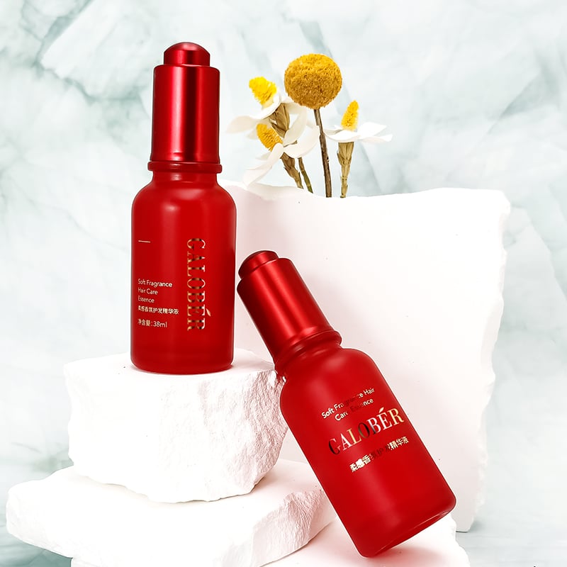 Alta Qualità Bottiglia di Vetro da Serum con Gocciatore per Olio Essenziale Rosso Puro Vuota con Pipetta HY-1869