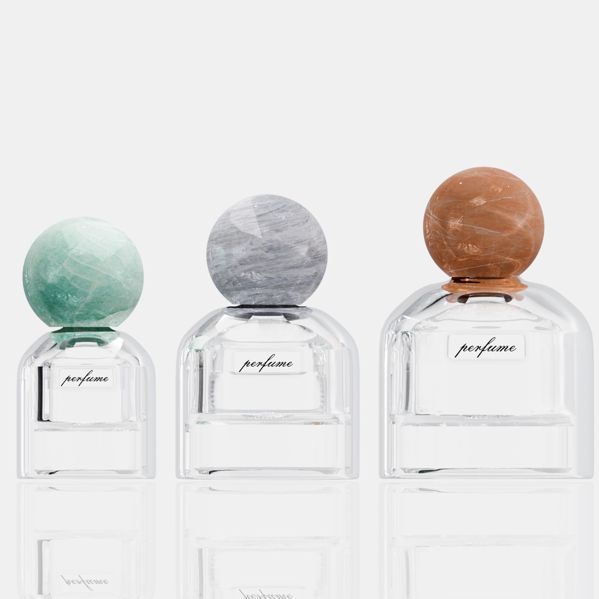 Perfume Packaging Vintage Perfume Bottles With Round Ball Caps HY-P304