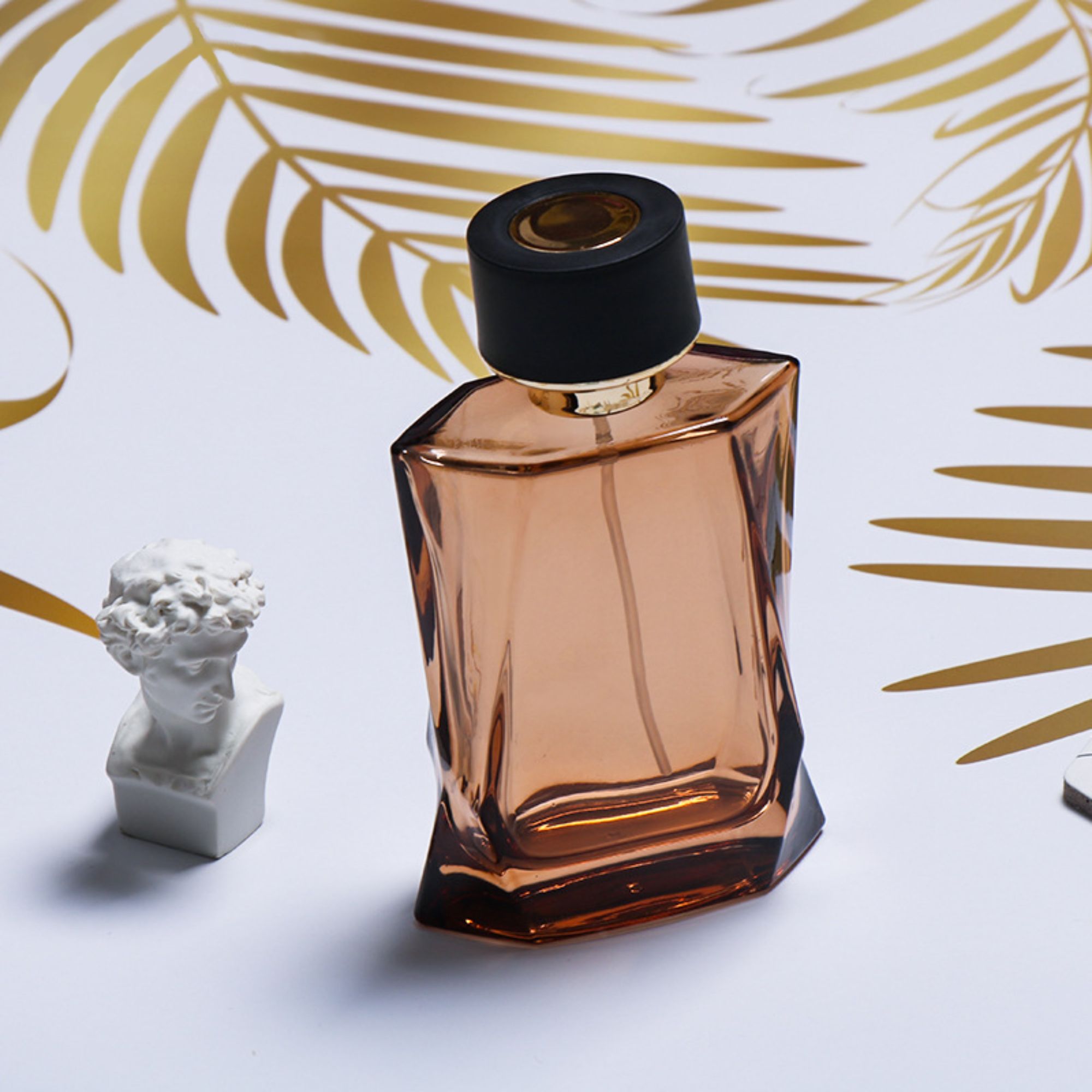Classic brown perfume glass bottle manufacturer Amber glass bottle HY-201