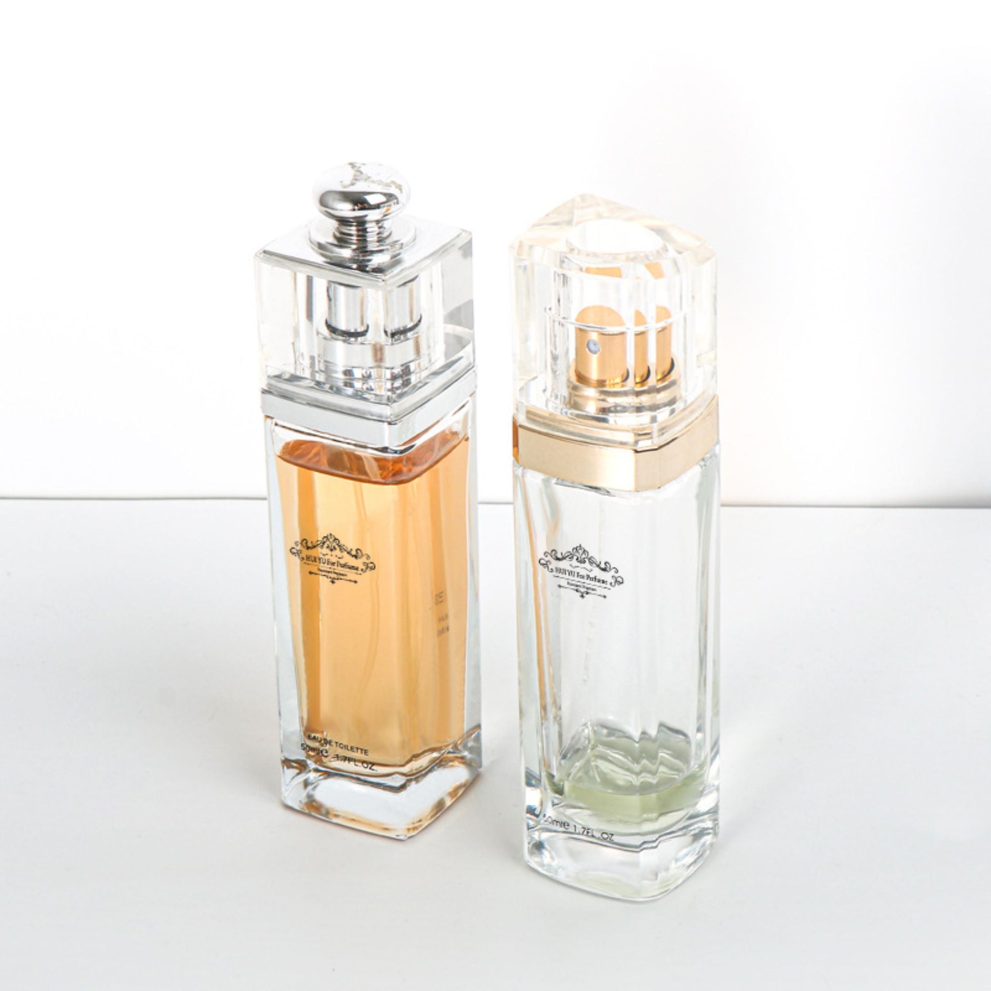 Hot selling 50ml glass perfume beautiful bottles HY-220
