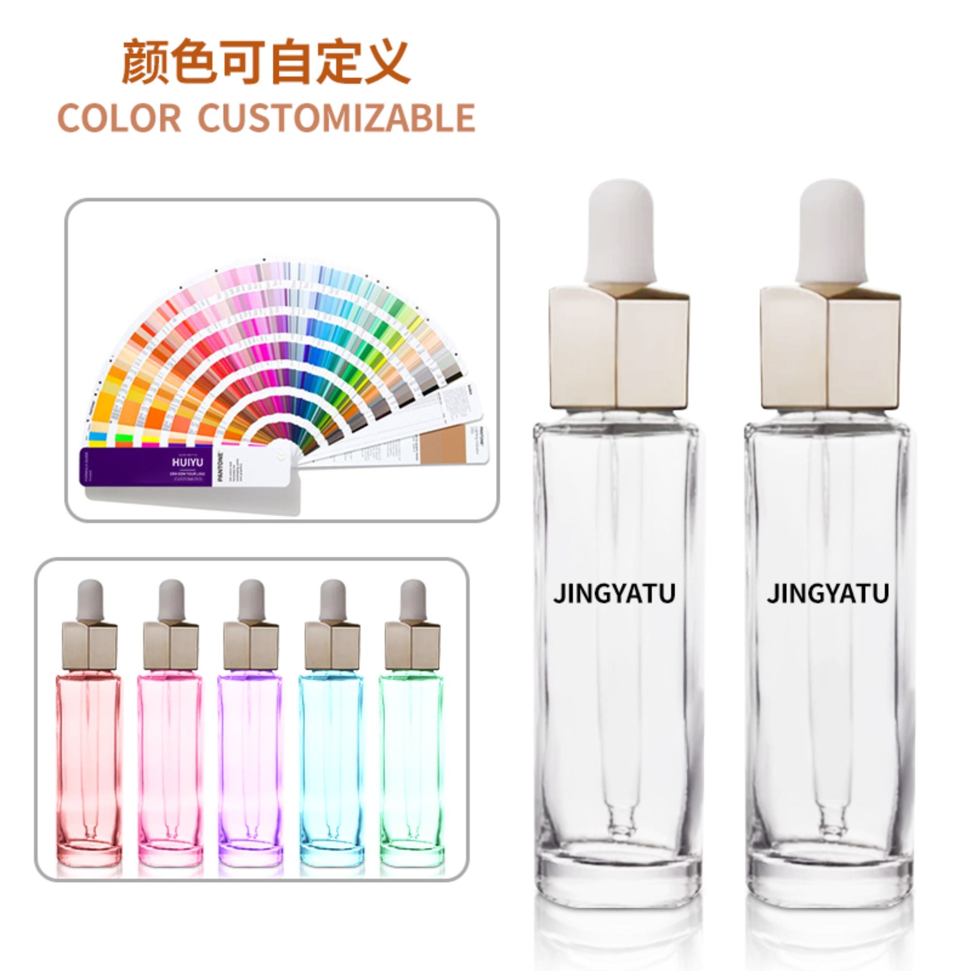  Hexagonal Shape hair oil skincare packaging HY-1829