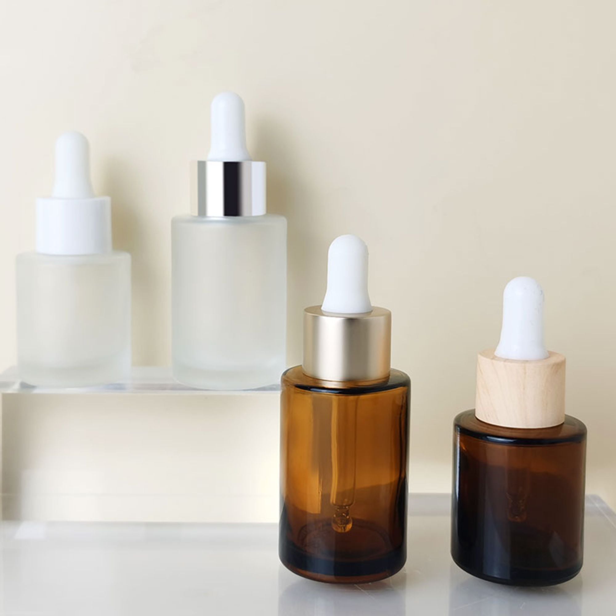 Kosztika csomagolás barna fehér fekete serum üveg palack HY-2197