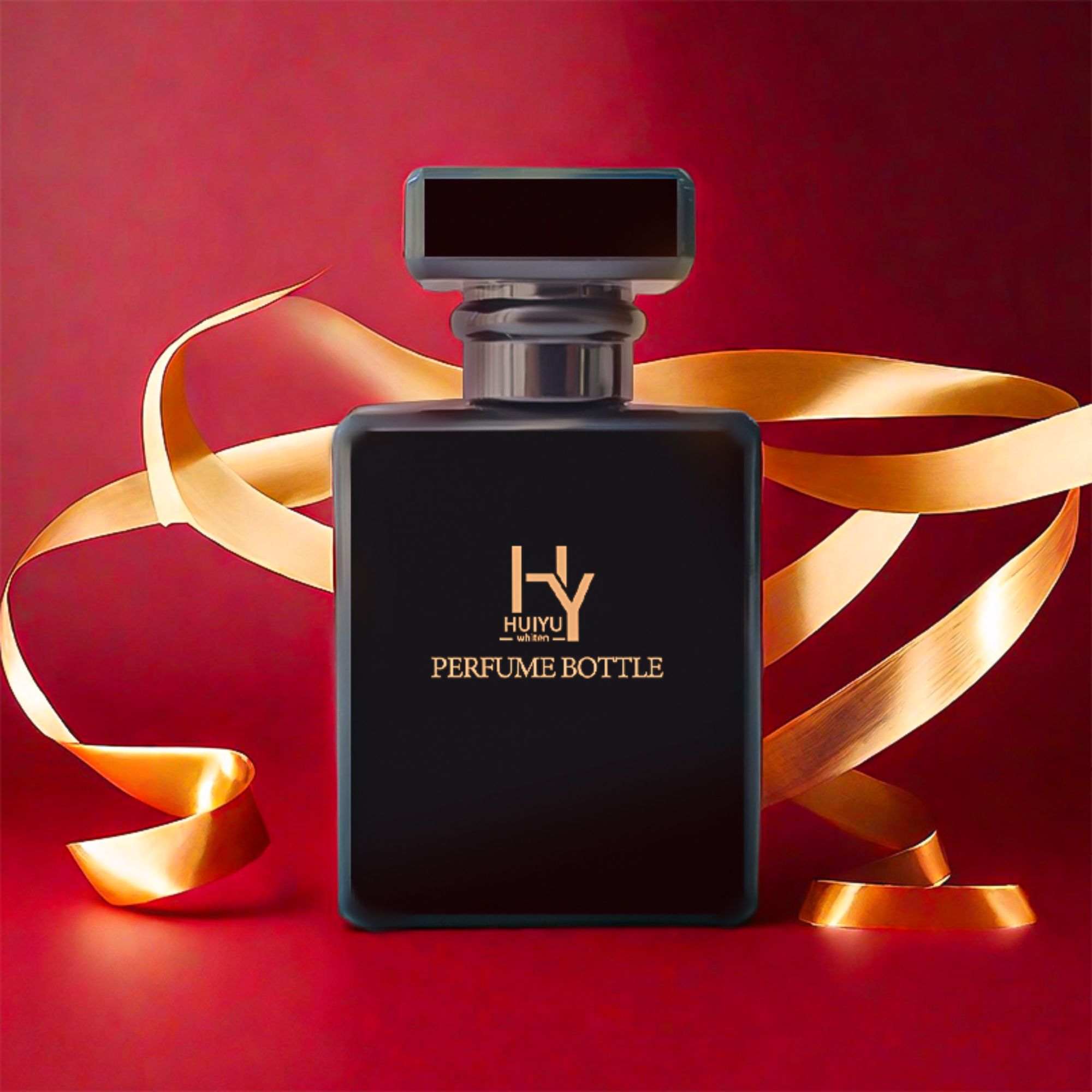 Itim na kuwadrado perfume bottle 20-50ml glass packaging custom cap HY-P305