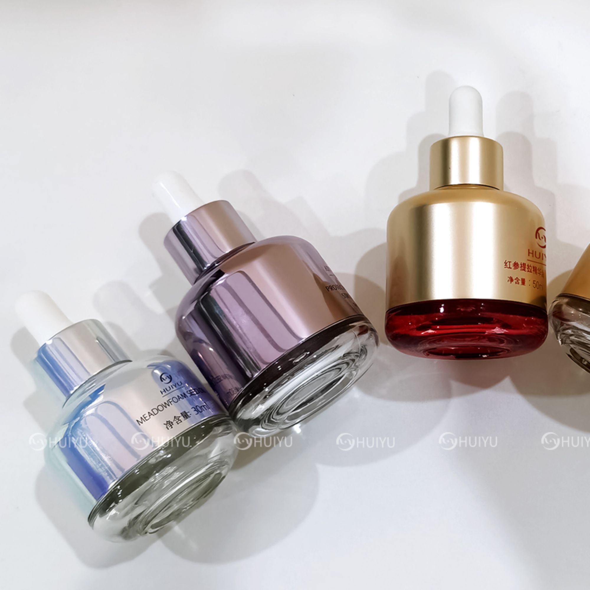 High end electrochemical aluminum dropper essential oil bottle HY-1810