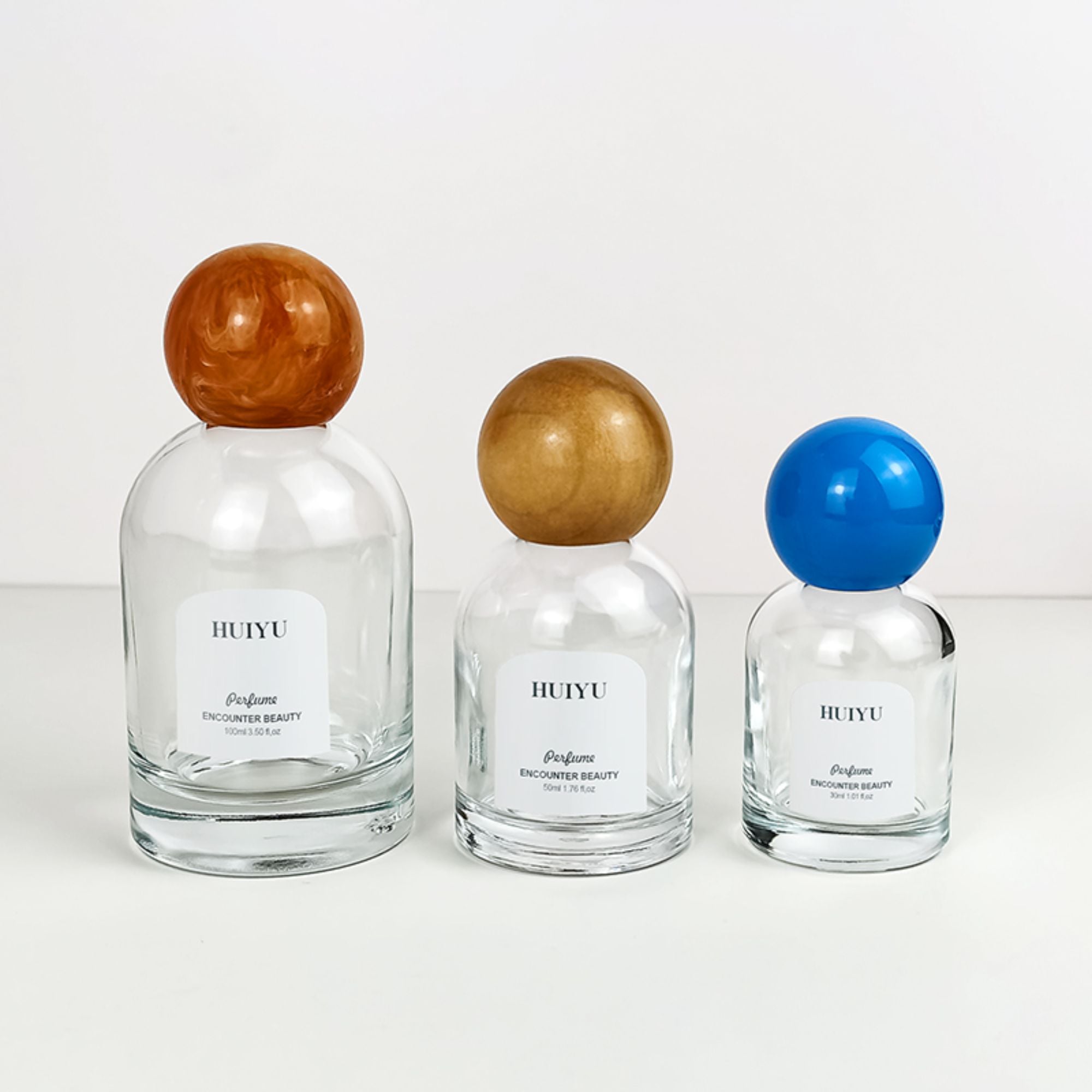New Design Transparent 30Ml 50Ml 100Ml Glass Fragrance Bottles  HY-P306