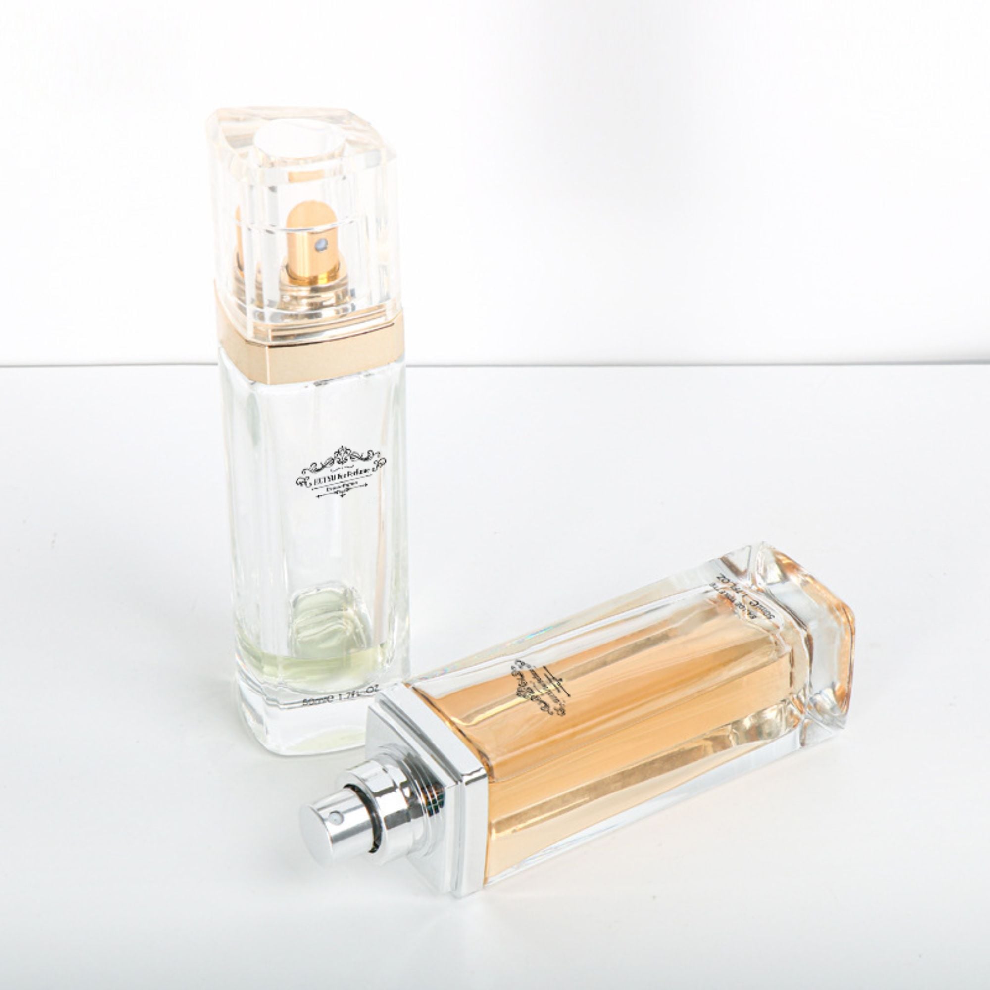 Hot selling 50ml glass perfume beautiful bottles HY-220