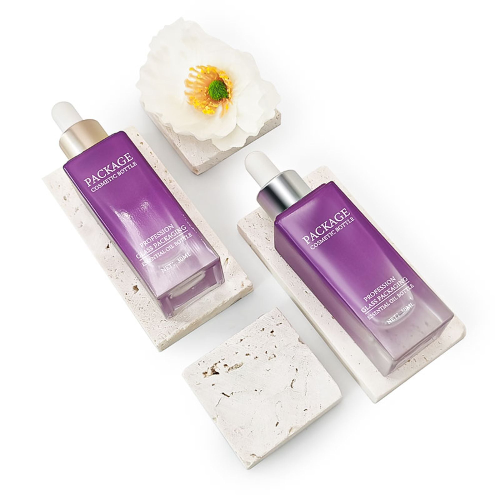Cosmetic Spray Bottle 30ML Charm Purple/Gradient Dropper essence bottle HY-041