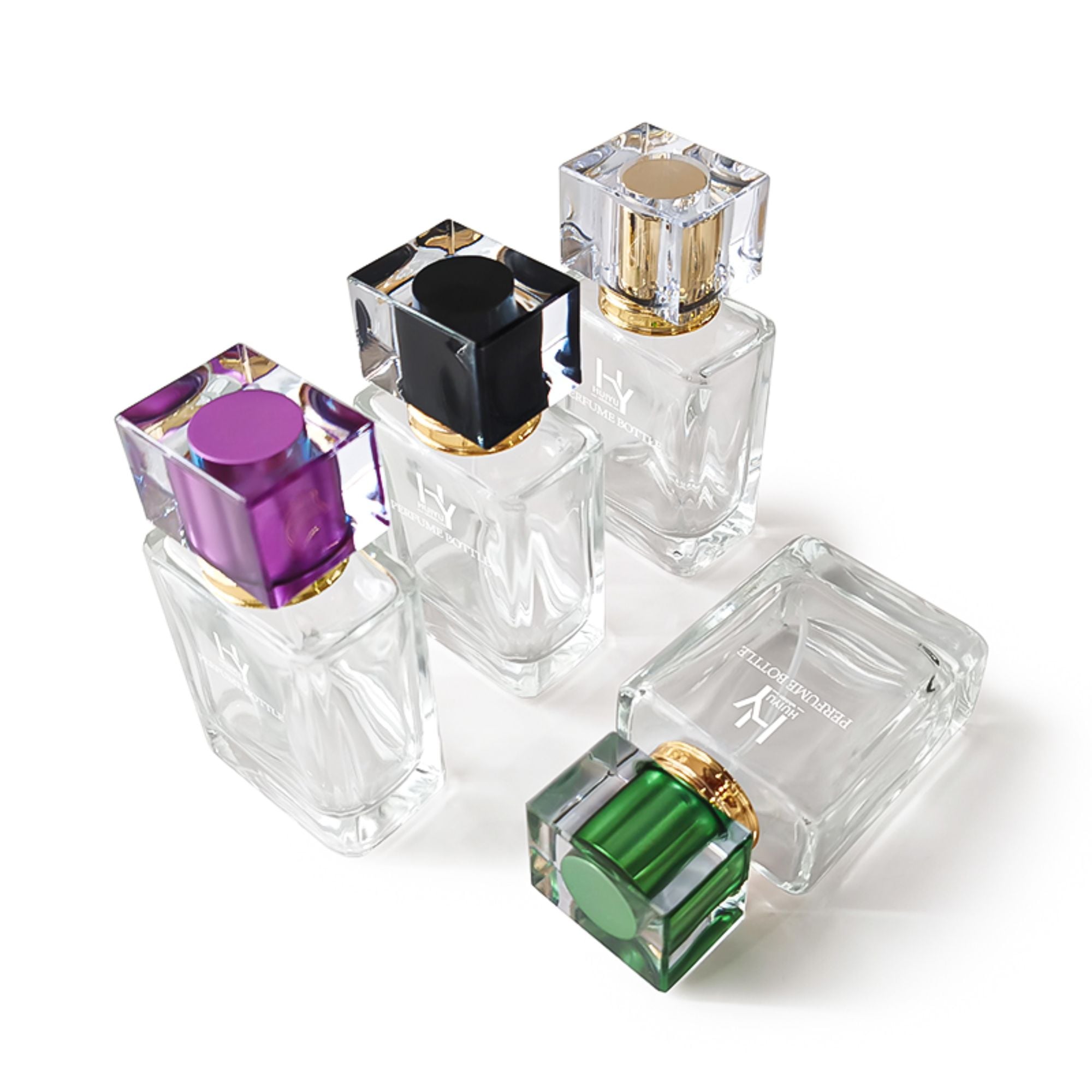 Ontwerp Vierkante Parfumfles Personaliseer Parfumfles Unieke Luxusfles HY-P301