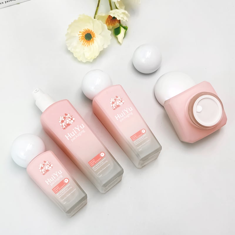 Kosztika csomag kerek üvegcsomag pumpos kosztika csomag krém pot set HY-2407