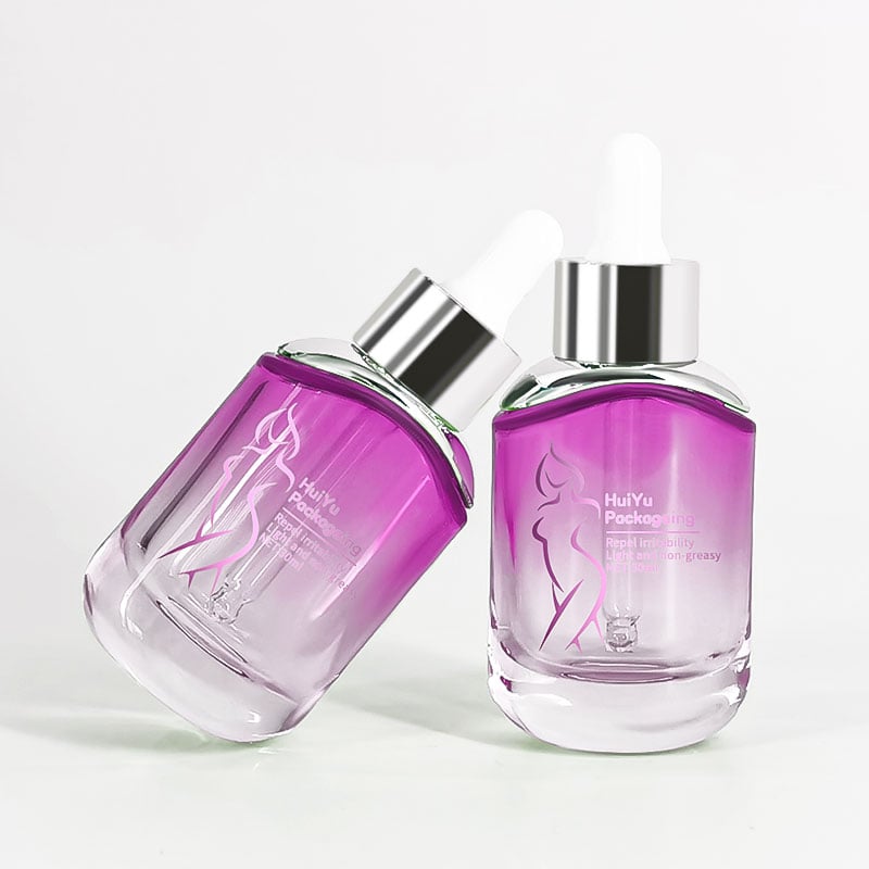 Clear Serum Glass Empty Dropper Essential Oil Bottle Cosmetic Packaging HY-1815