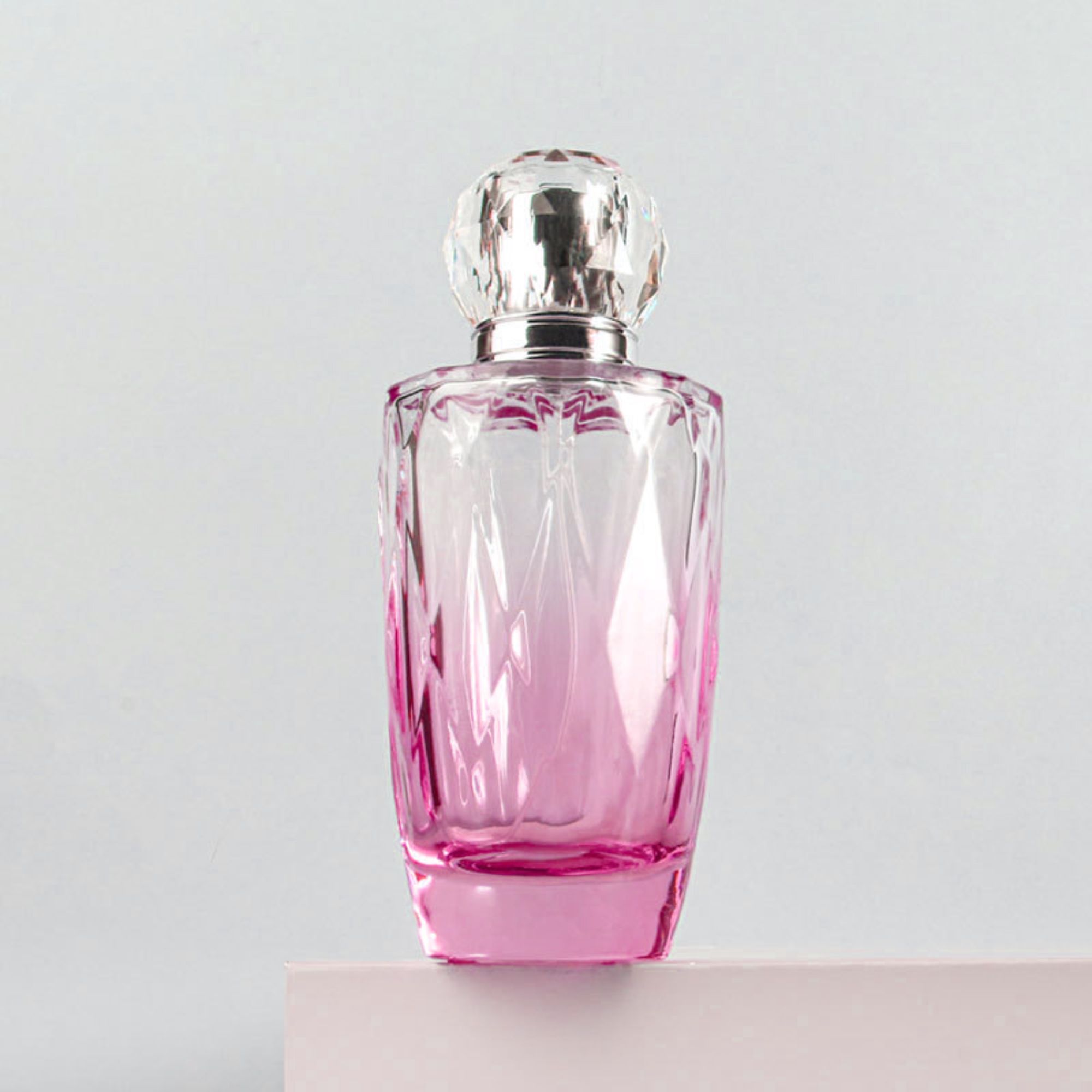 Pink gradient spray mist perfume bottle glass thick bottom HY-204