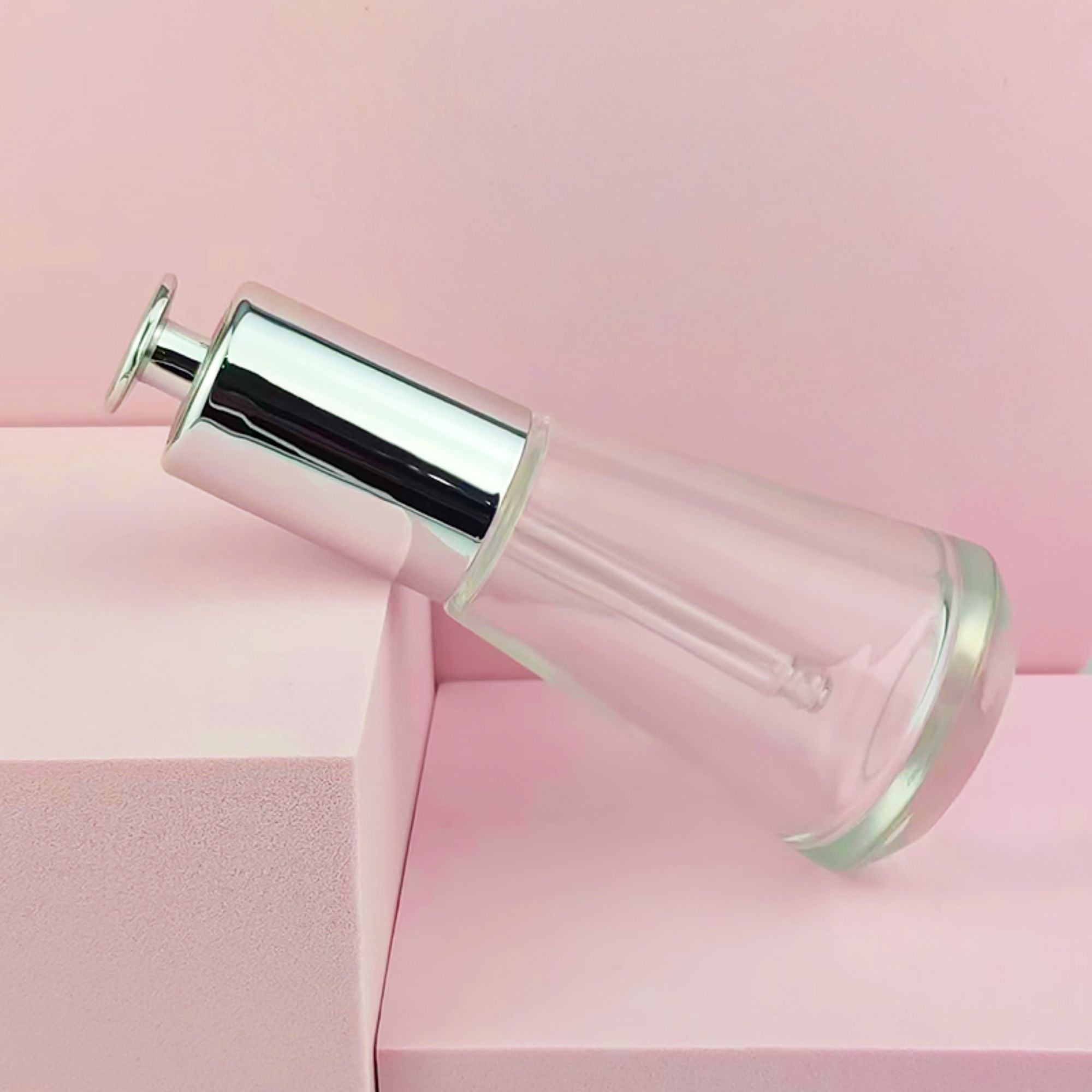 Transparent press pump essence liquid dropper bottle HY-1817