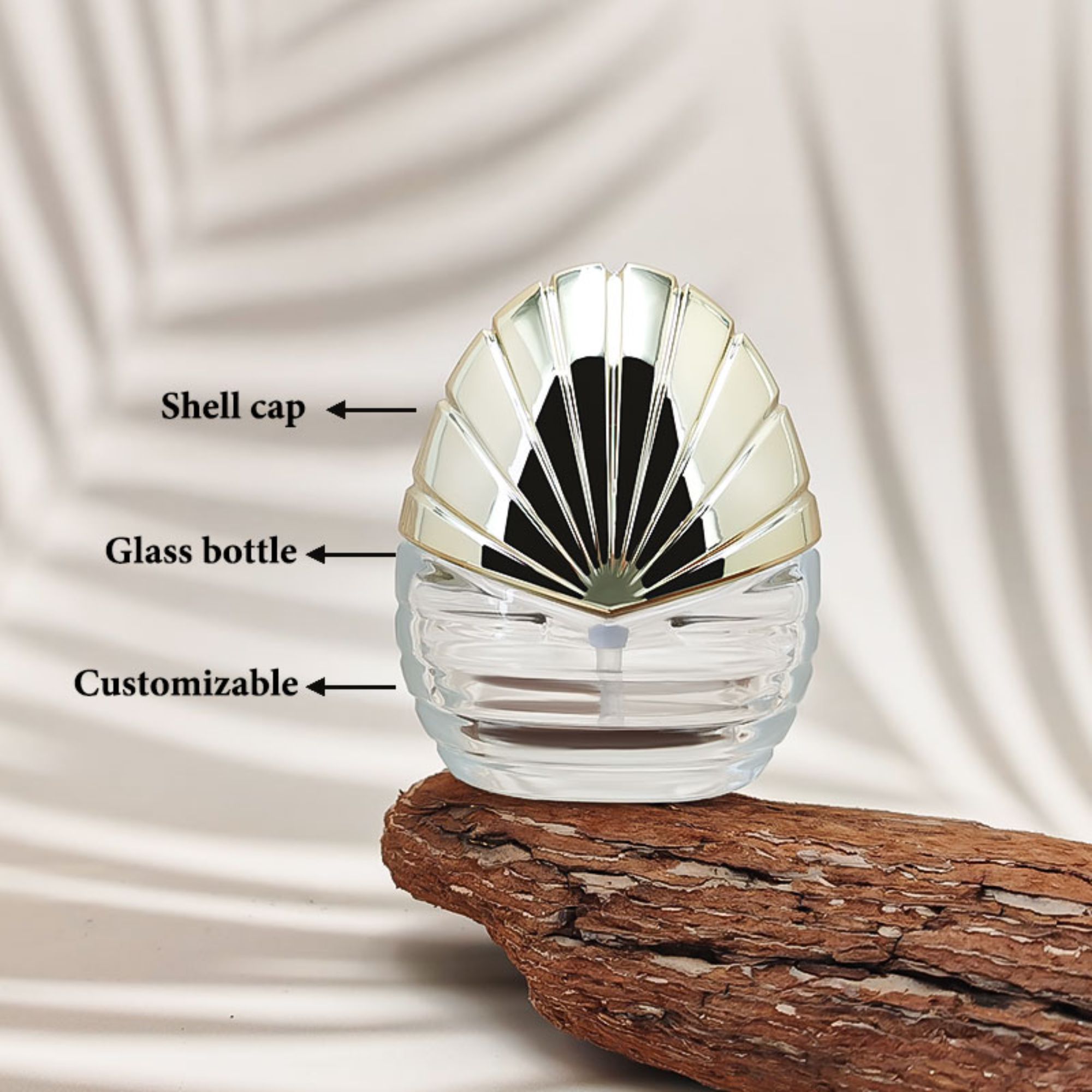Glasflaschen Kosmetik klare Verpackung mat Schrëwmdeckel HY-1866