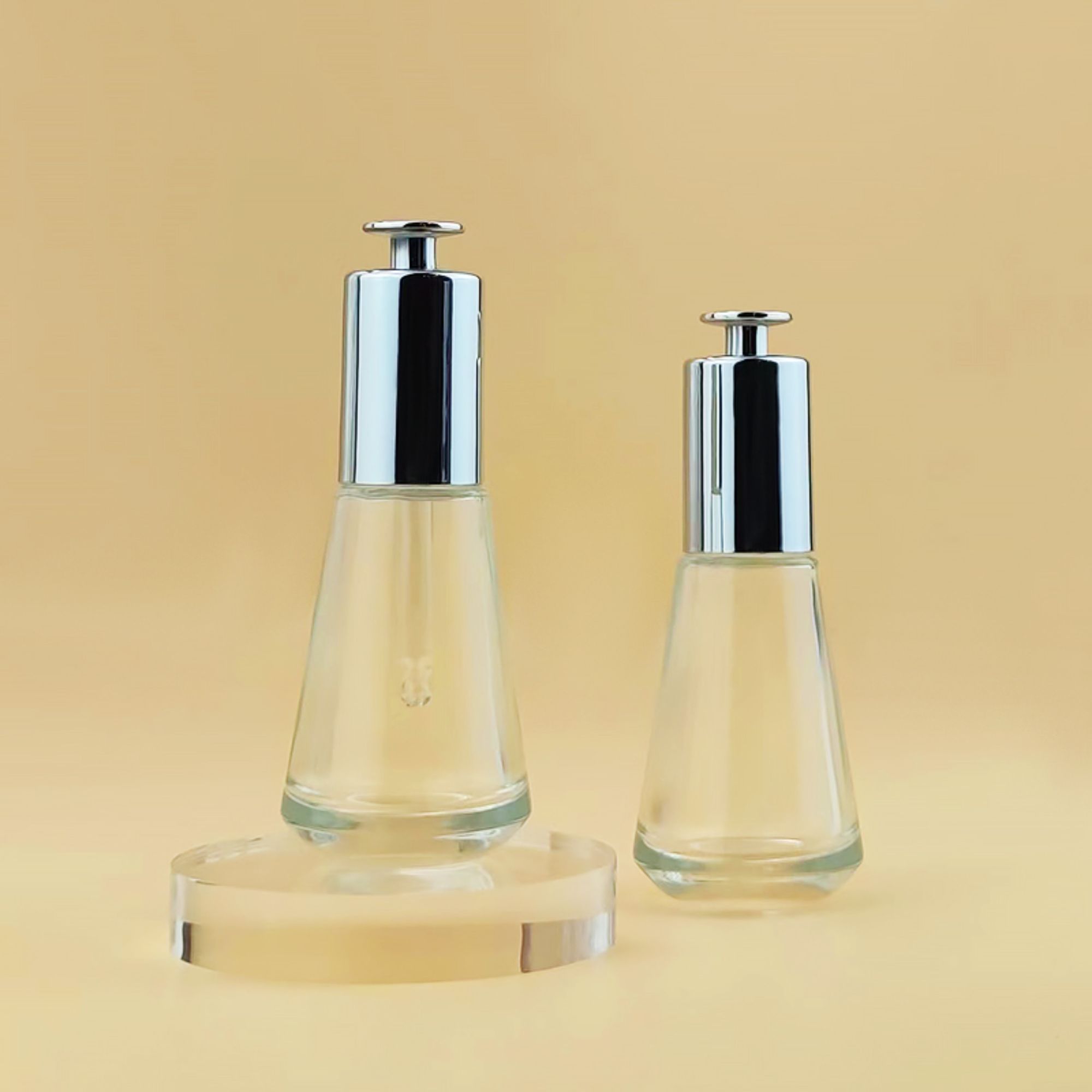 Transparent press pump essence liquid dropper bottle HY-1817