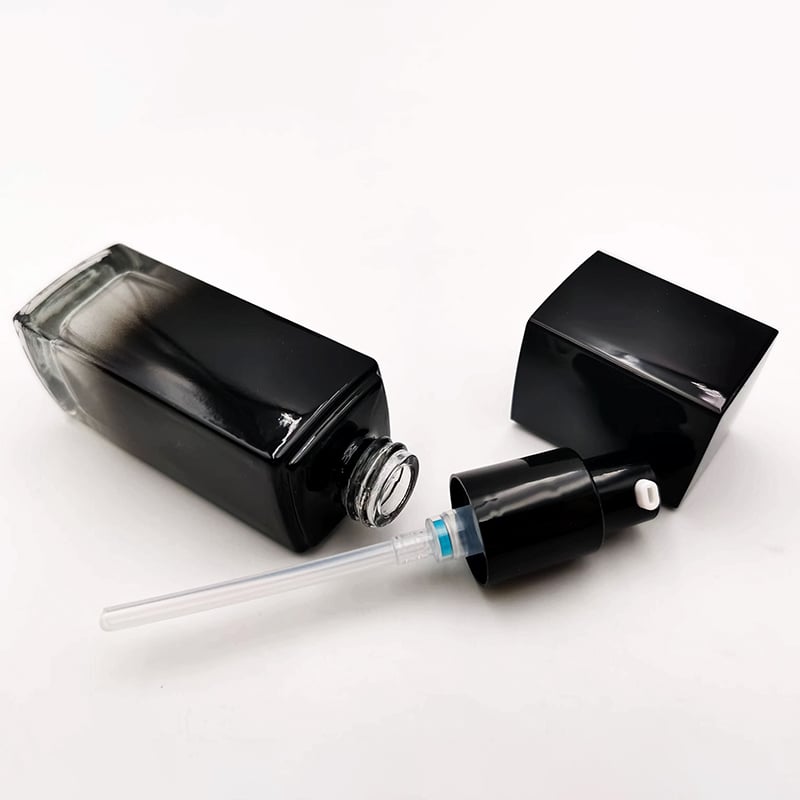 cosmetic fierkant swart skoarflakken verpakking glas Set HY-2342