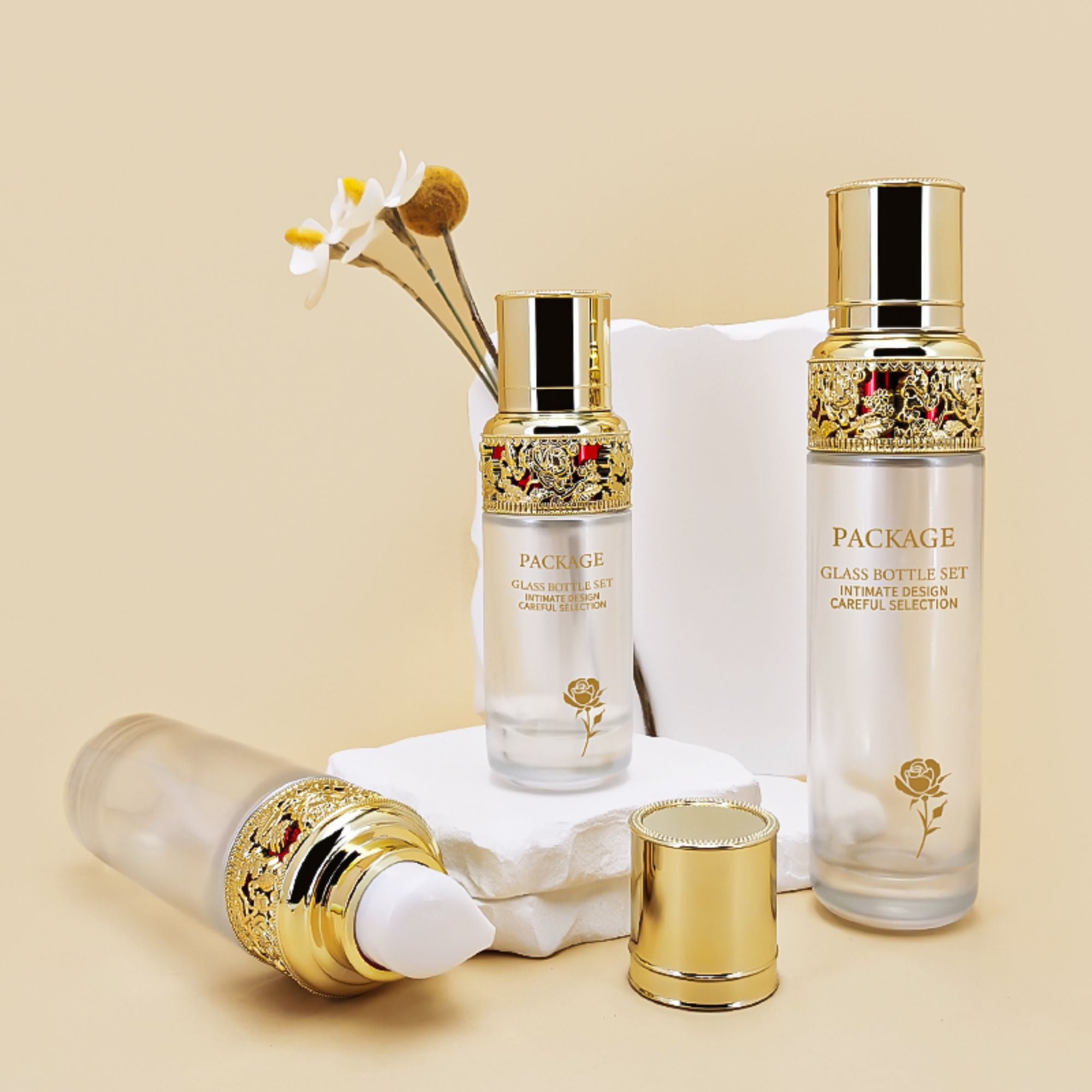Skin care cosmetics glass lotion bottle HY-2377