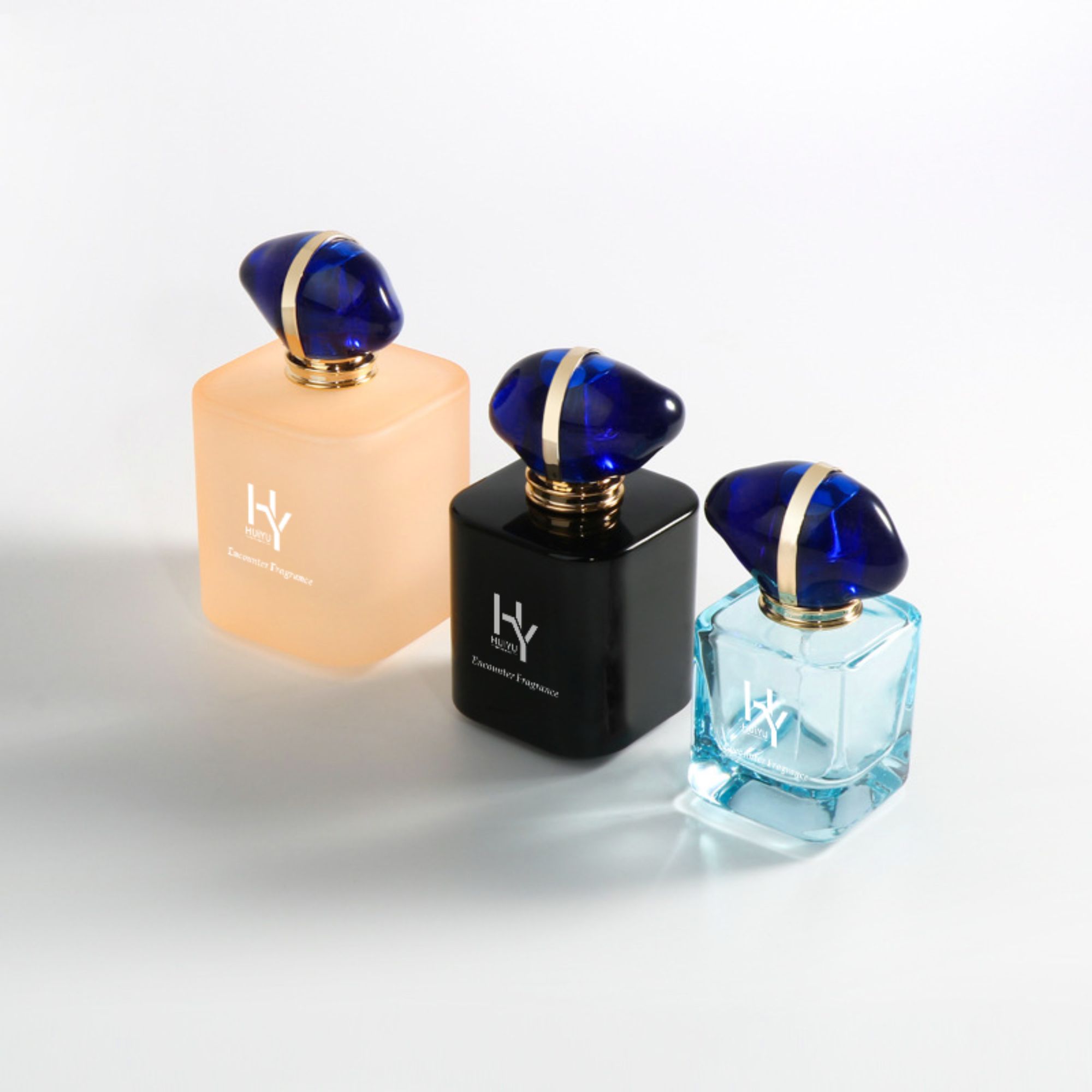 perfume glass bottle supplier Square custom fragrance bottle HY-200